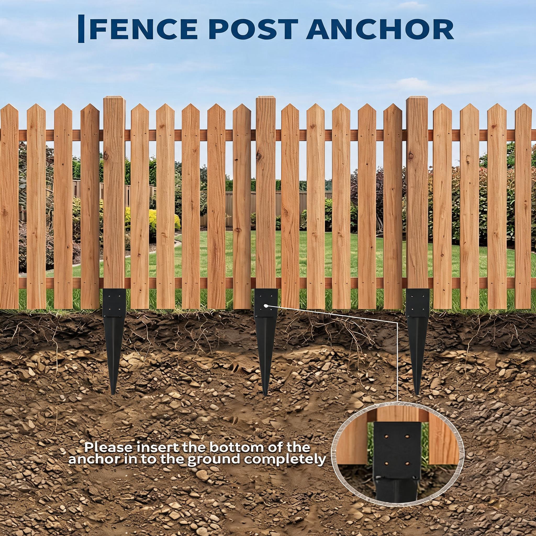 No-Dig Quick Installation for Standard 4x4 Wood Posts