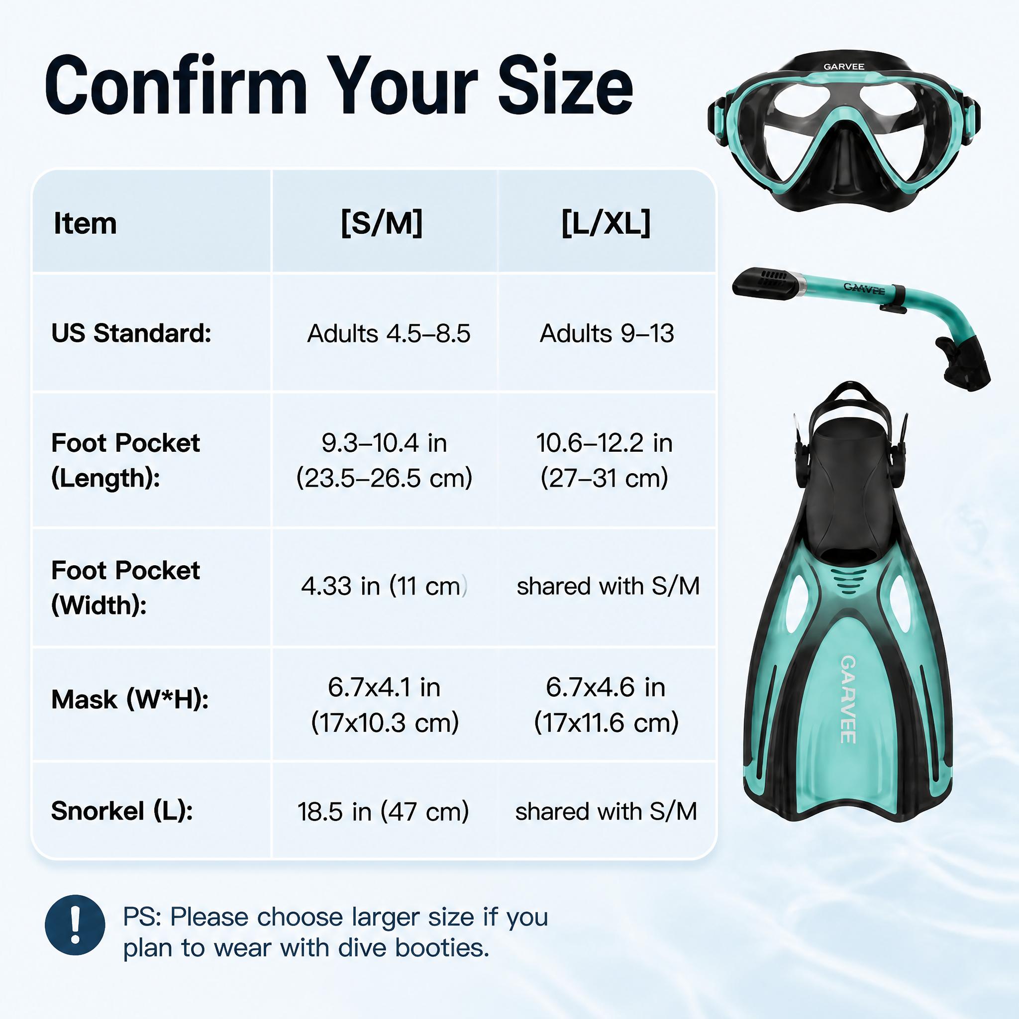Accurate Adult Sizing L/XL - US Adults 9 to 13, Foot Pocket 10.6 to 12.2 Inches