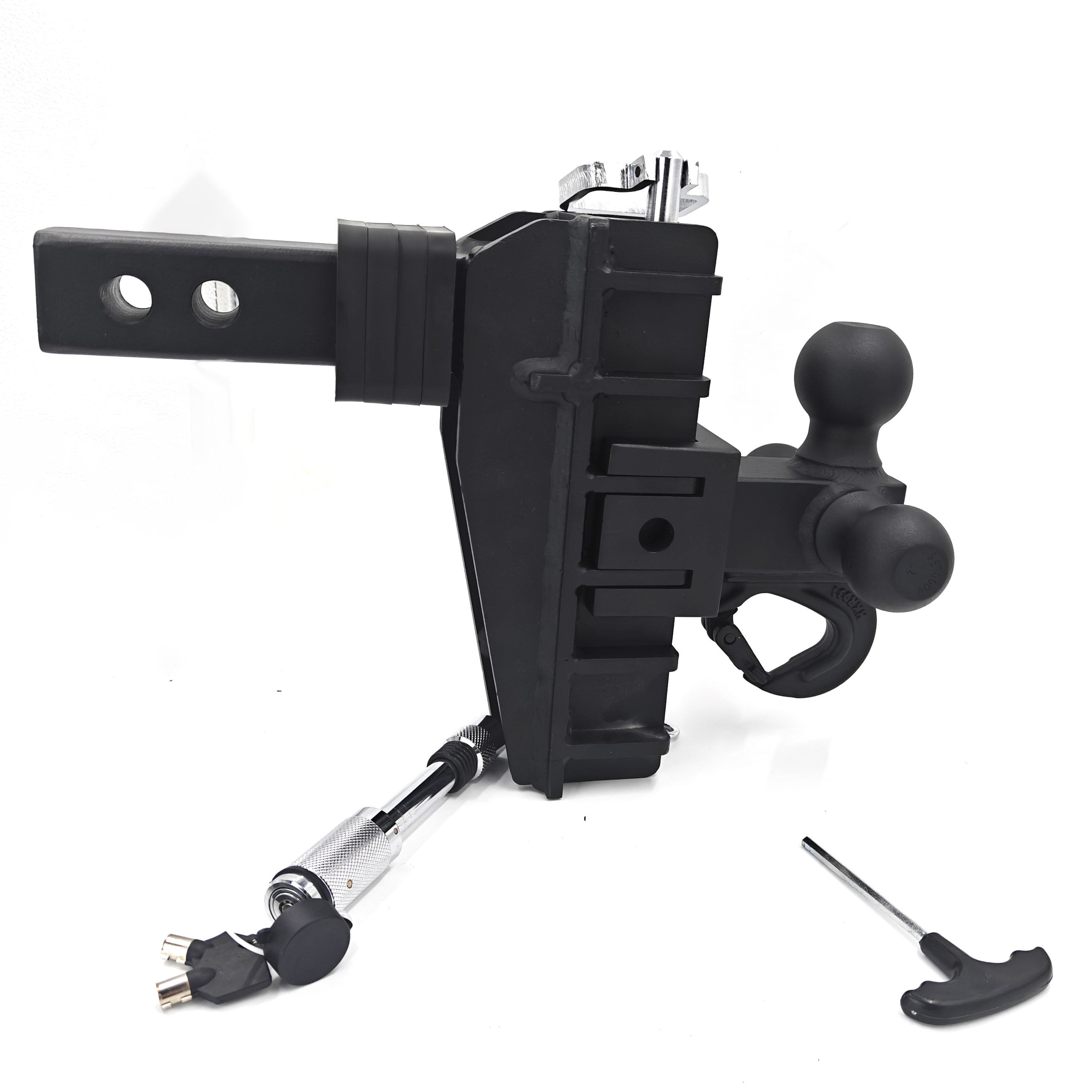 2.5" Receiver 6"/8'' Drop Adjustable Towing Hitch 2/3 Ball Mount Trailer 25000lb - Picture 12 of 12