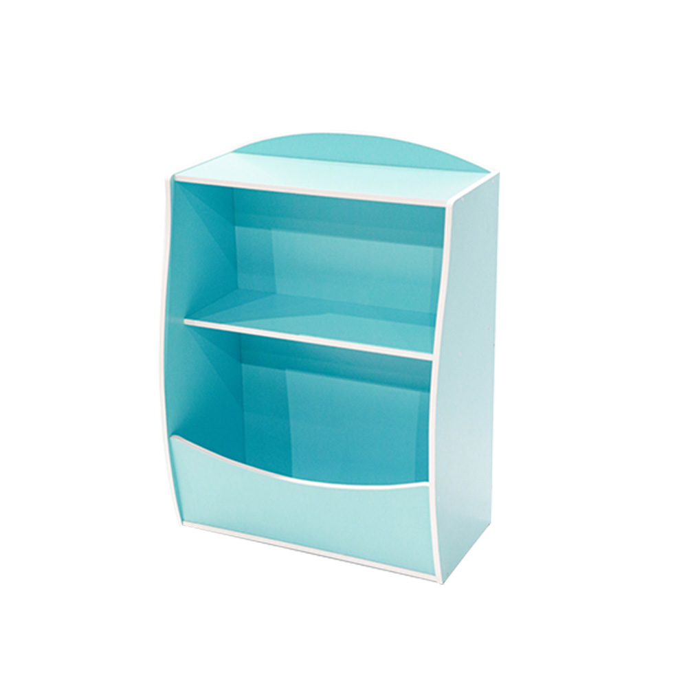 Wooden 2-Tier Kids Bookshelf Books Toys Storage Organizer for Boys Girls Room - Picture 18 of 19