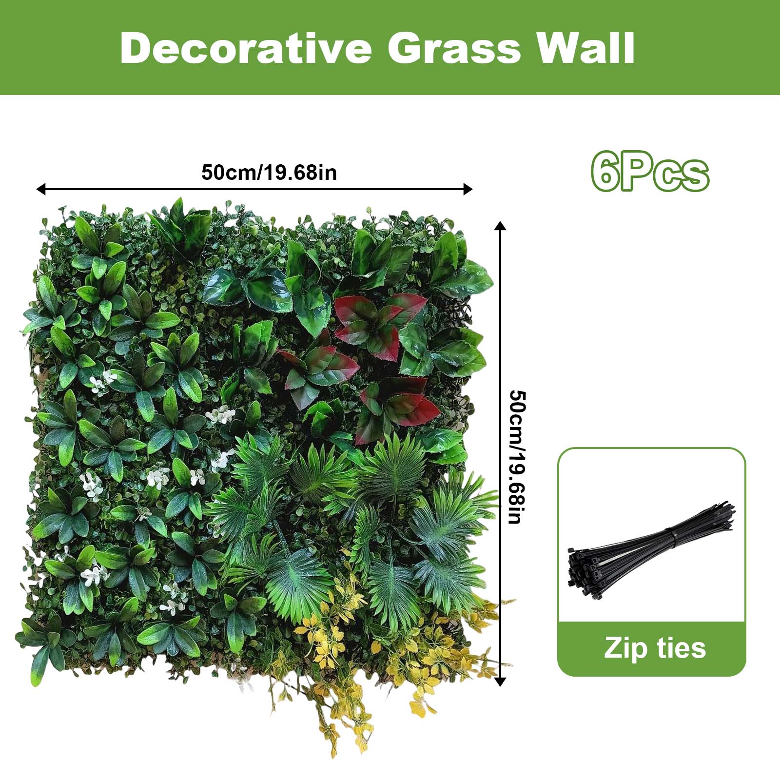 6/12/18pcs Artificial Boxwood Wall Hedge Mat Plant Panels Grass Fence In/Outdoor - Picture 9 of 10