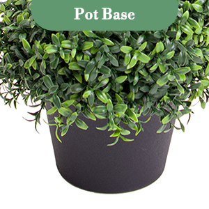Garvee Topiario Artificial de Boj 89 cm Set 2, Árboles en Espiral, Polietileno Resistente UV, Bajo Mantenimiento, Maceta Plástica, Jardín y Porche
