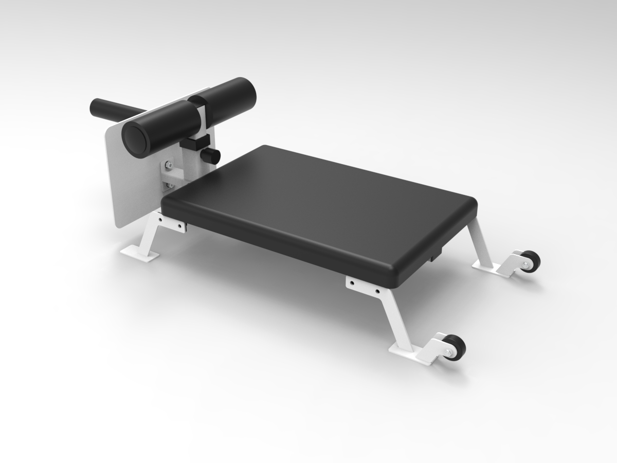 Steel Nordic Hamstring Curl Machine with Thick Pad Height Adjustable w/ Wheel