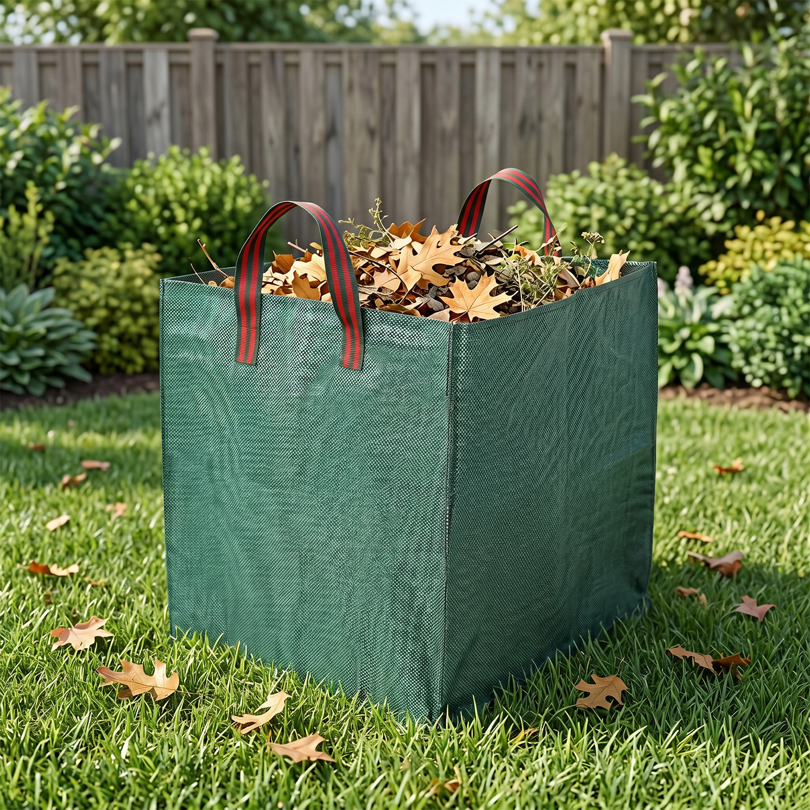 Three reusable garden waste bags for outdoor organization and storage