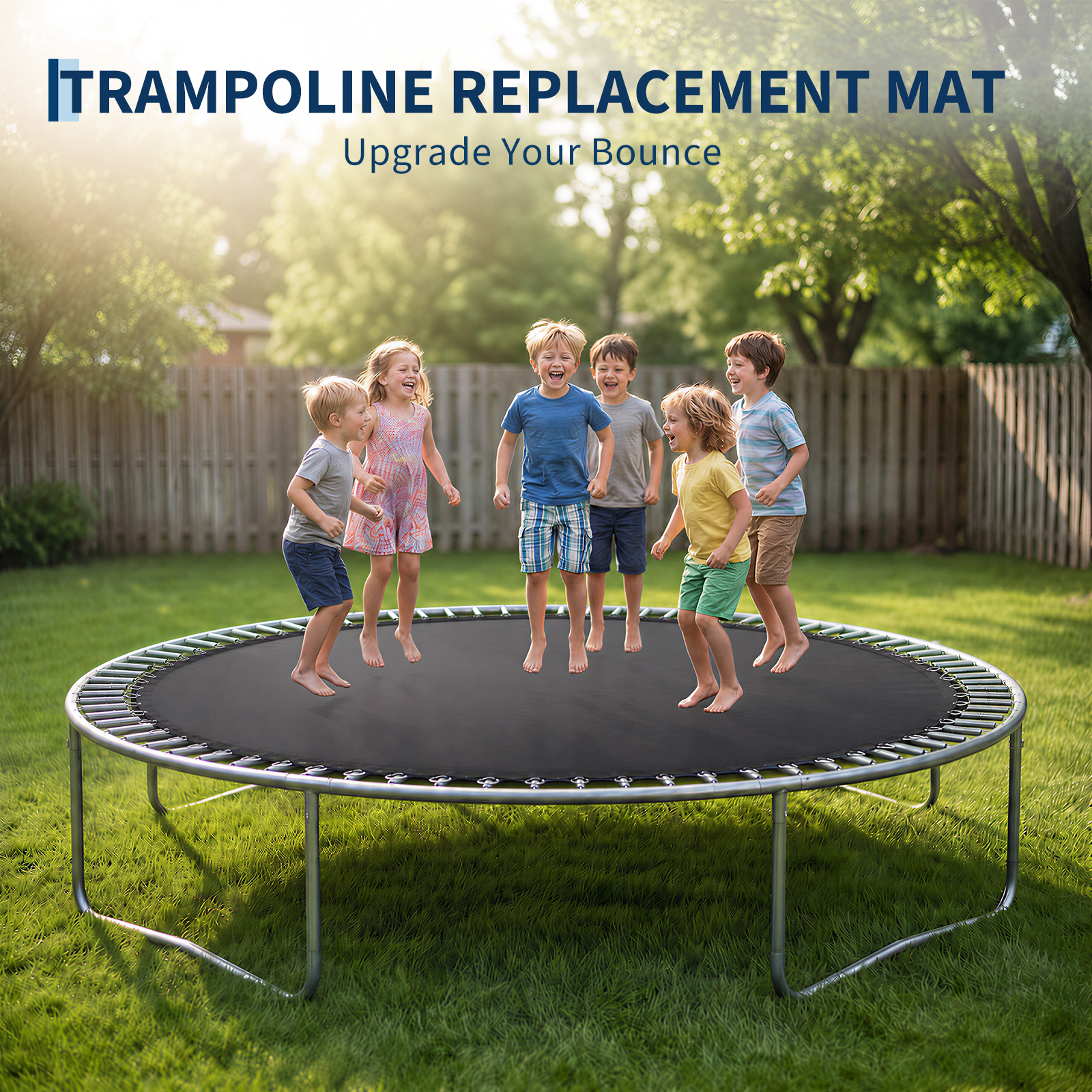 12 FT Replacement Trampoline Jumping Mat Overview for 72 V-Rings and 5.5 Inch Springs
