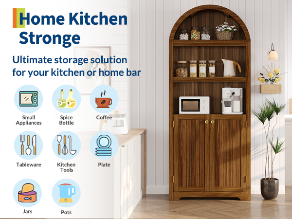 Cabinet fermé avec double porte, rangement caché GARVEE