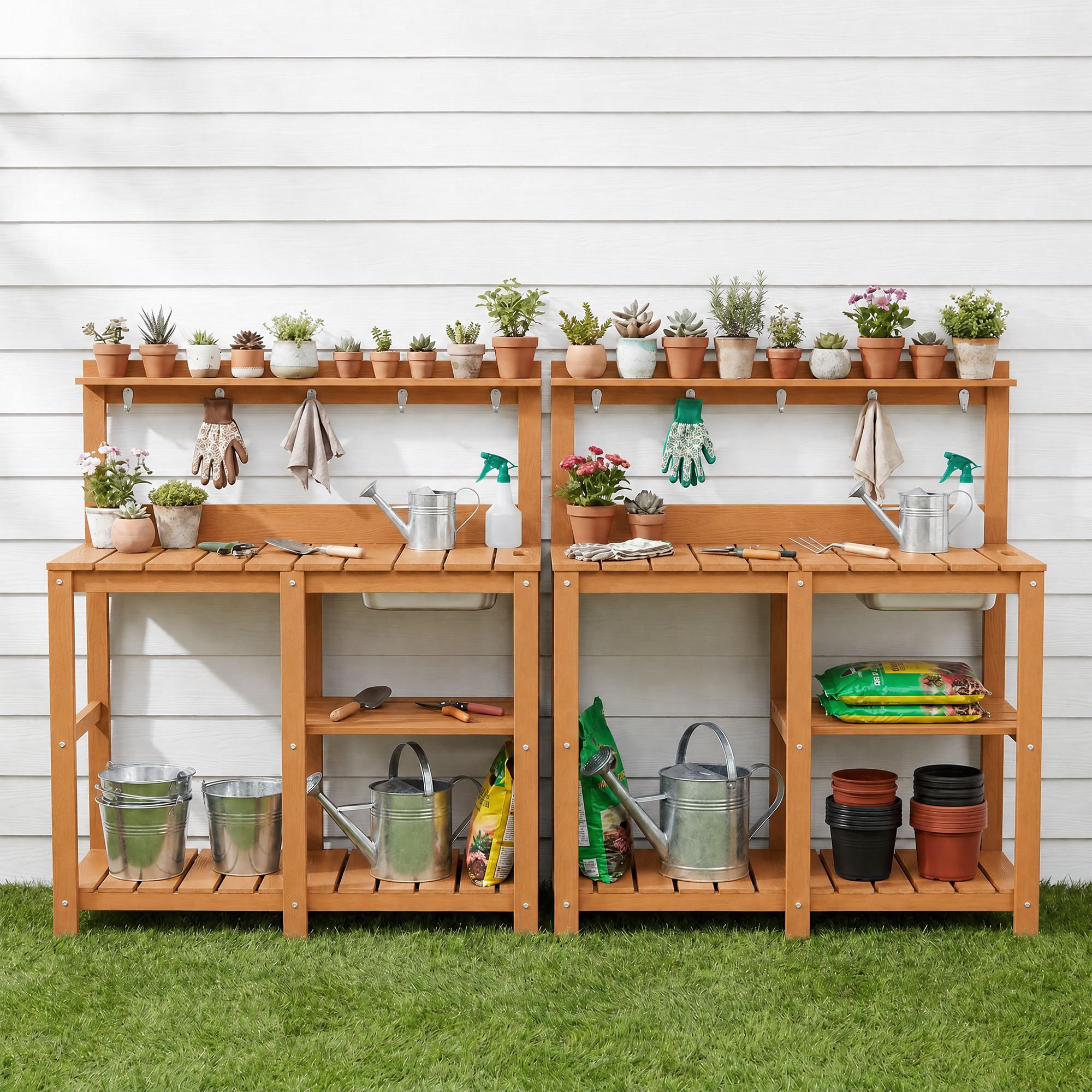Garvee HDPE potting bench easy assembly cleaning and maintenance
