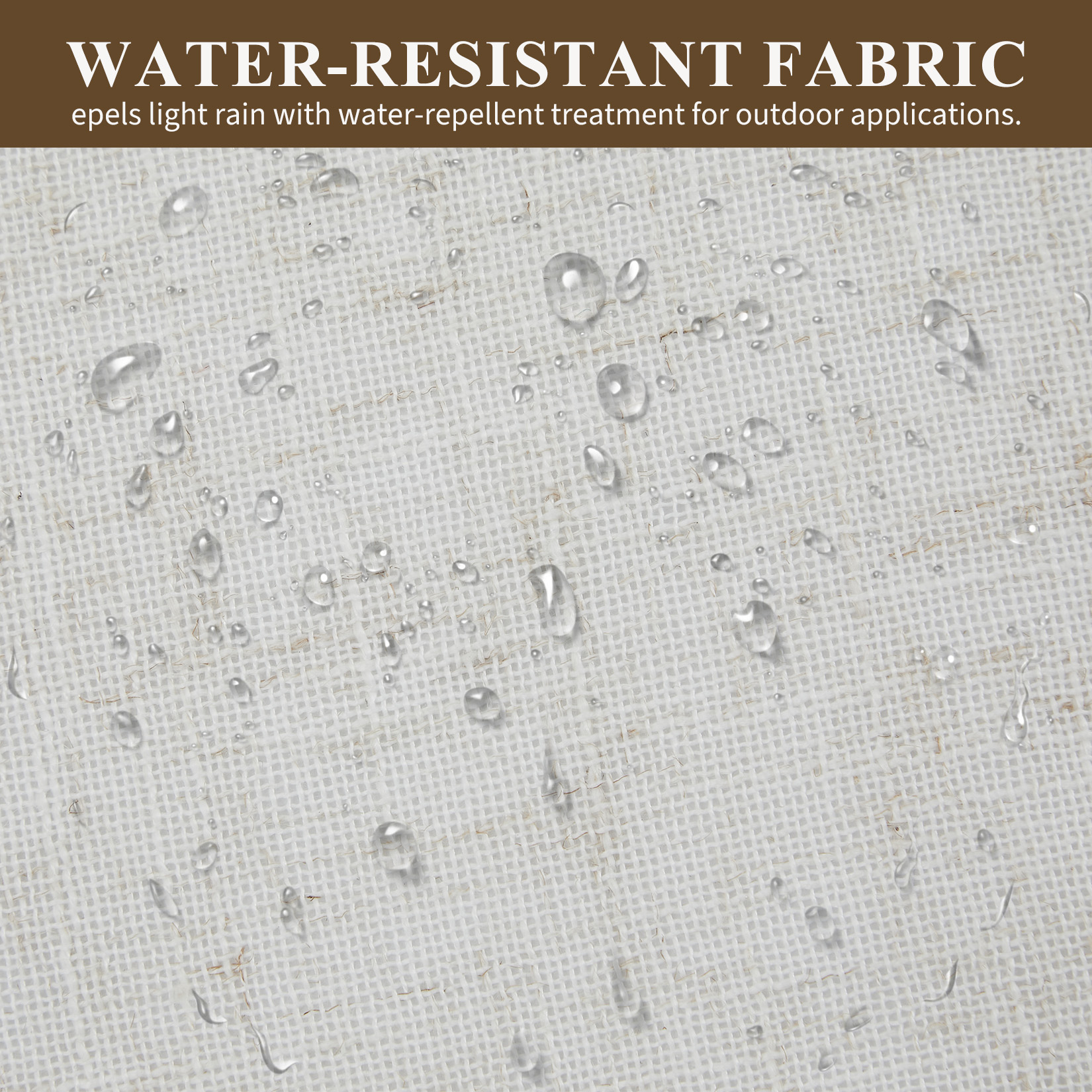 Linen-look curtain panels for gazebo and balcony use