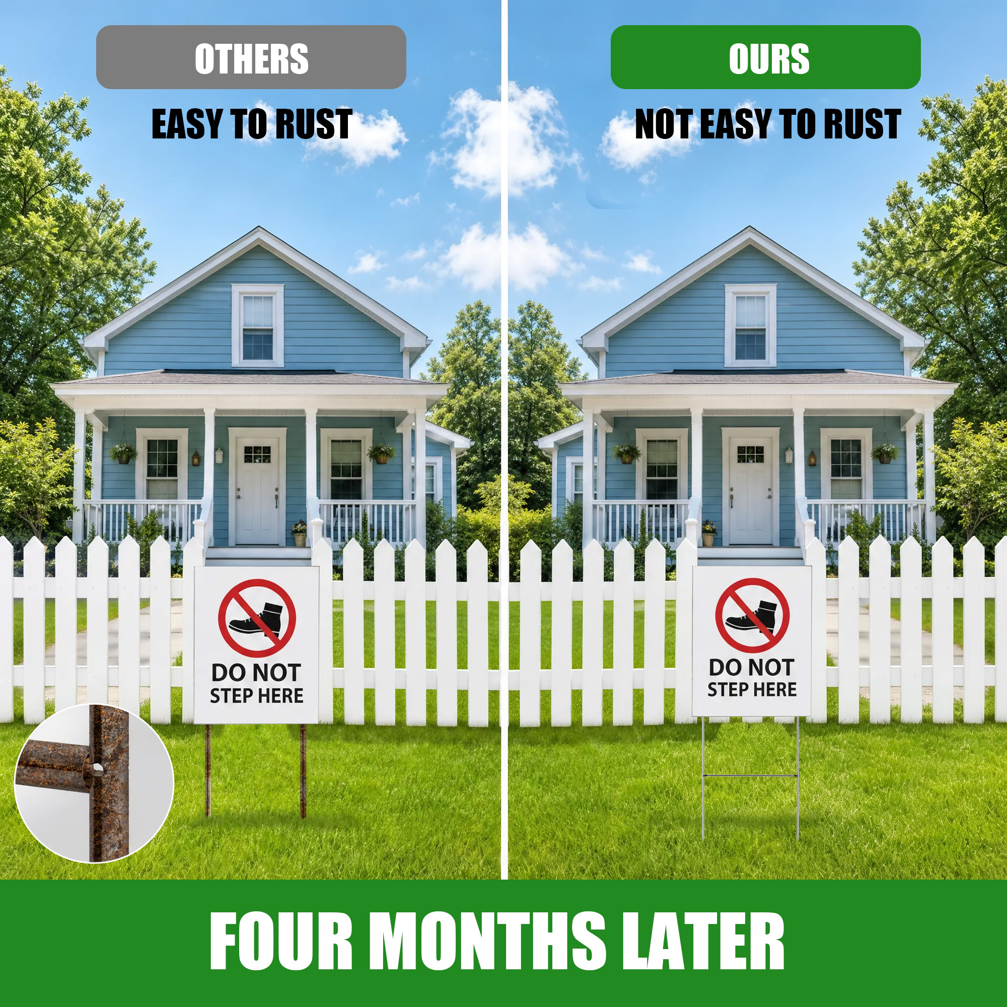 H-frame sign holders for garage sale and event signs