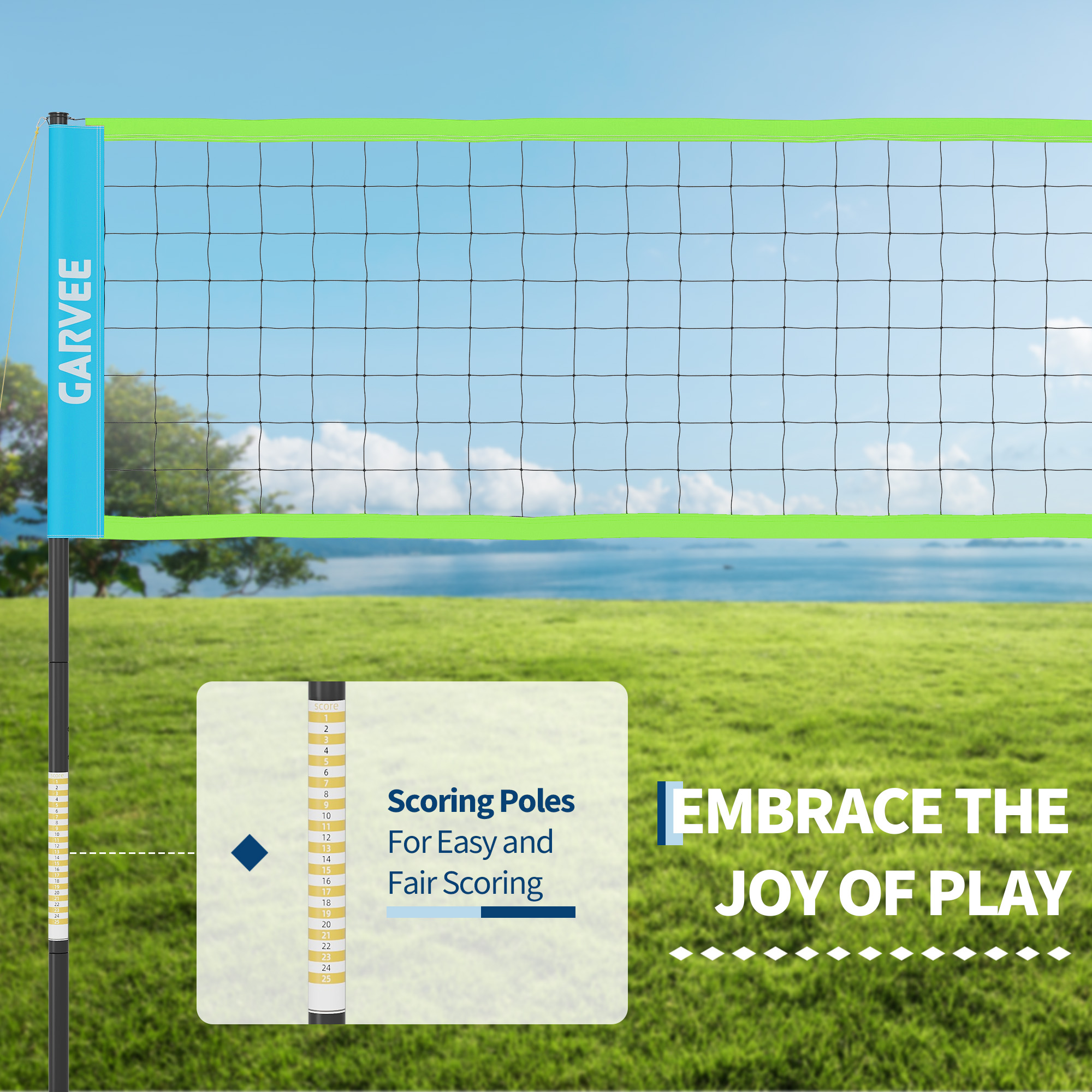 Pole-Mounted Score Tracker with Sliding Buckles