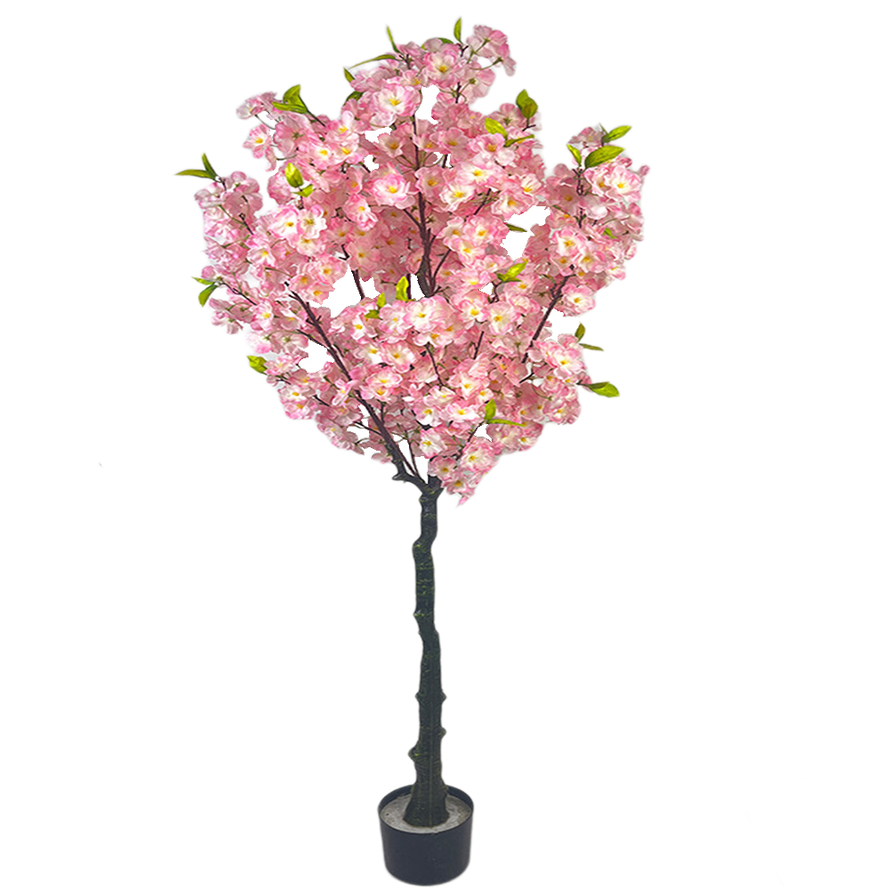 Lifelike Artificial Cherry Blossom Tree Potted Faux Cherry Blossom Tree Plant - Picture 15 of 15