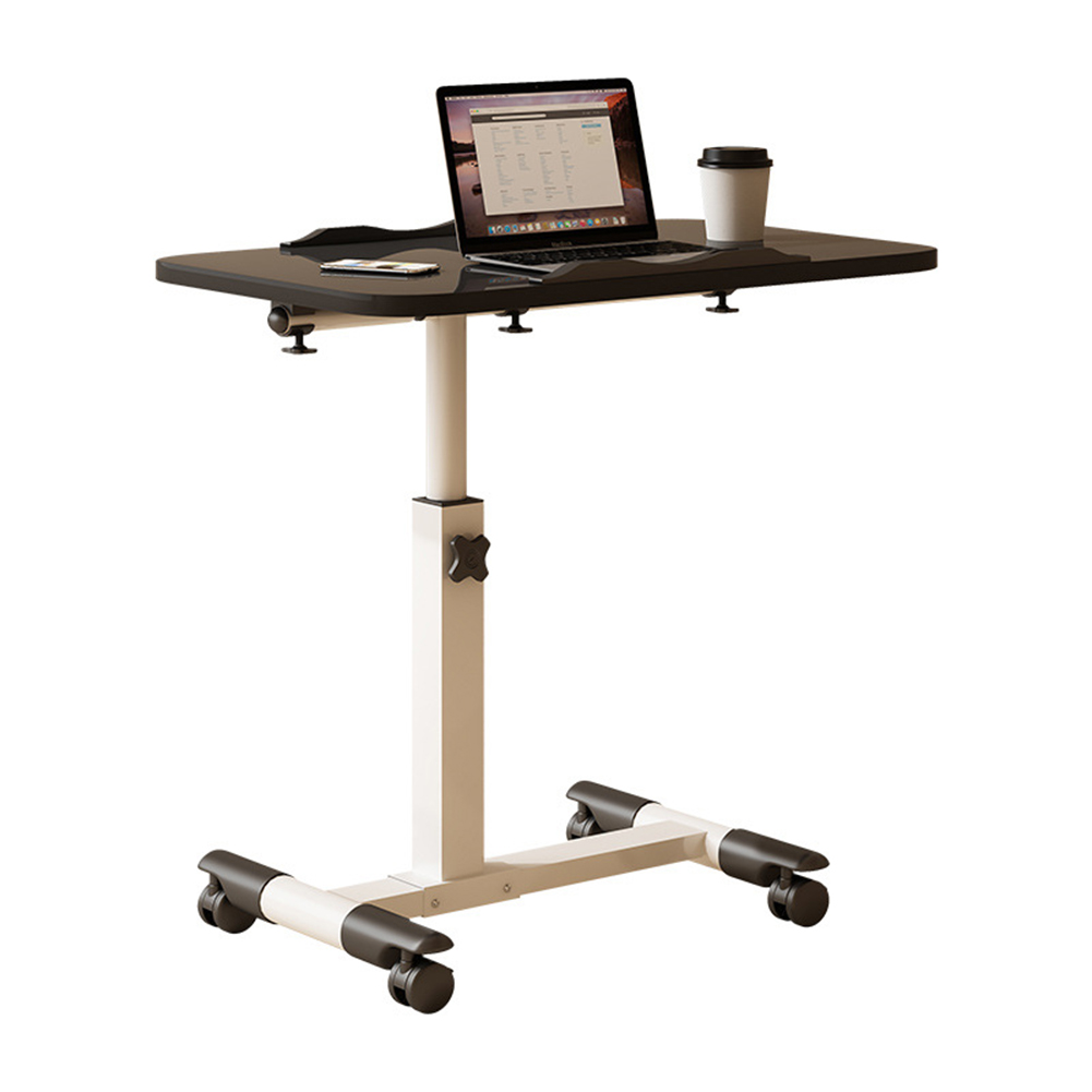 Over The Bed Side Table Wheels Hospital Adjustable Rolling Tilting Desktop