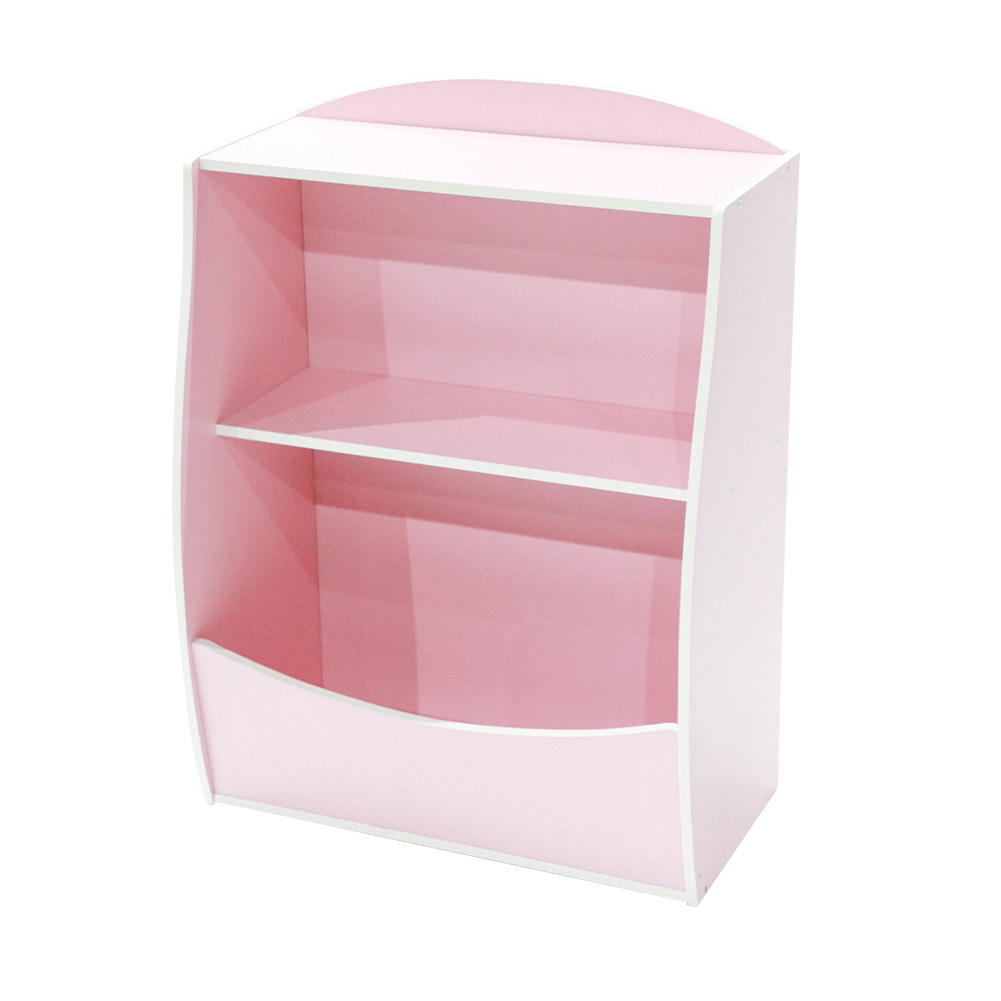 Wooden 2-Tier Kids Bookshelf Books Toys Storage Organizer for Boys Girls Room - Picture 19 of 19