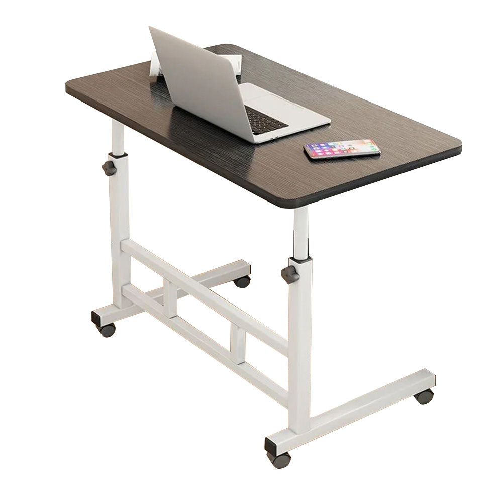 Adjustable Height Rolling Laptop Desk Stand Up Mobile Office Workstation-image