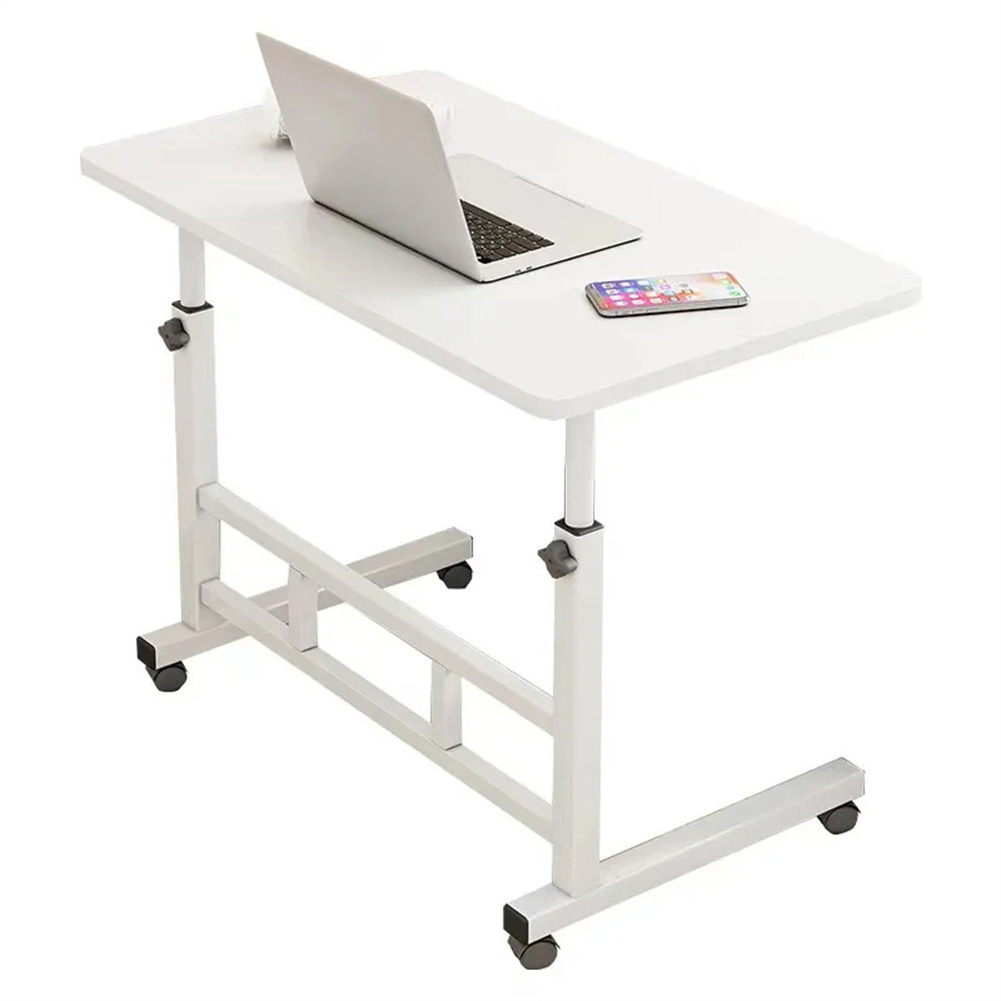 Rolling Laptop Desk Adjustable Height Computer Table Stand up Office Workstation