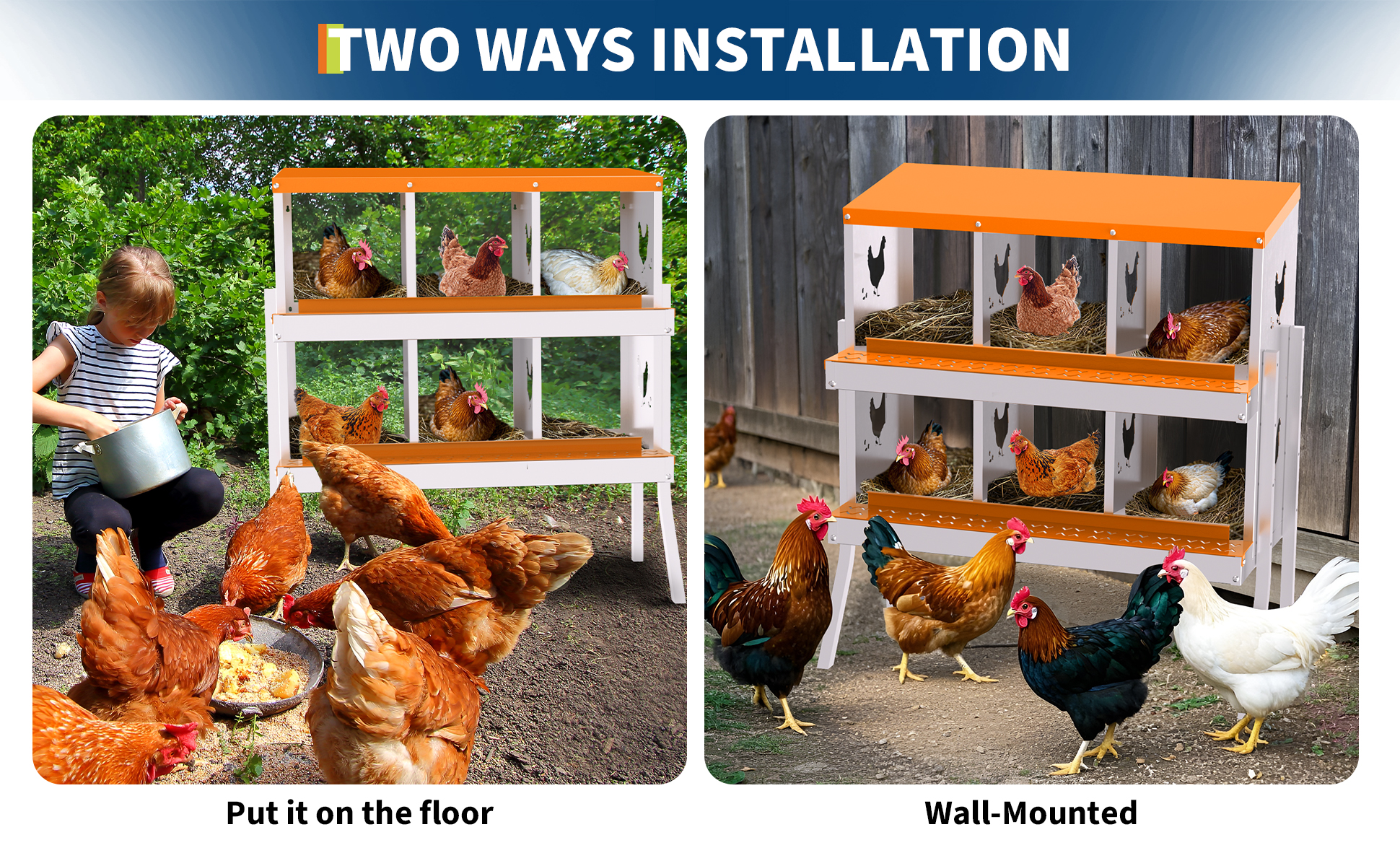 Montaje sencillo nido de gallinas