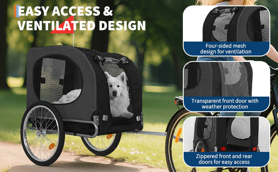 Remolque para perros en bicicleta - Vista general