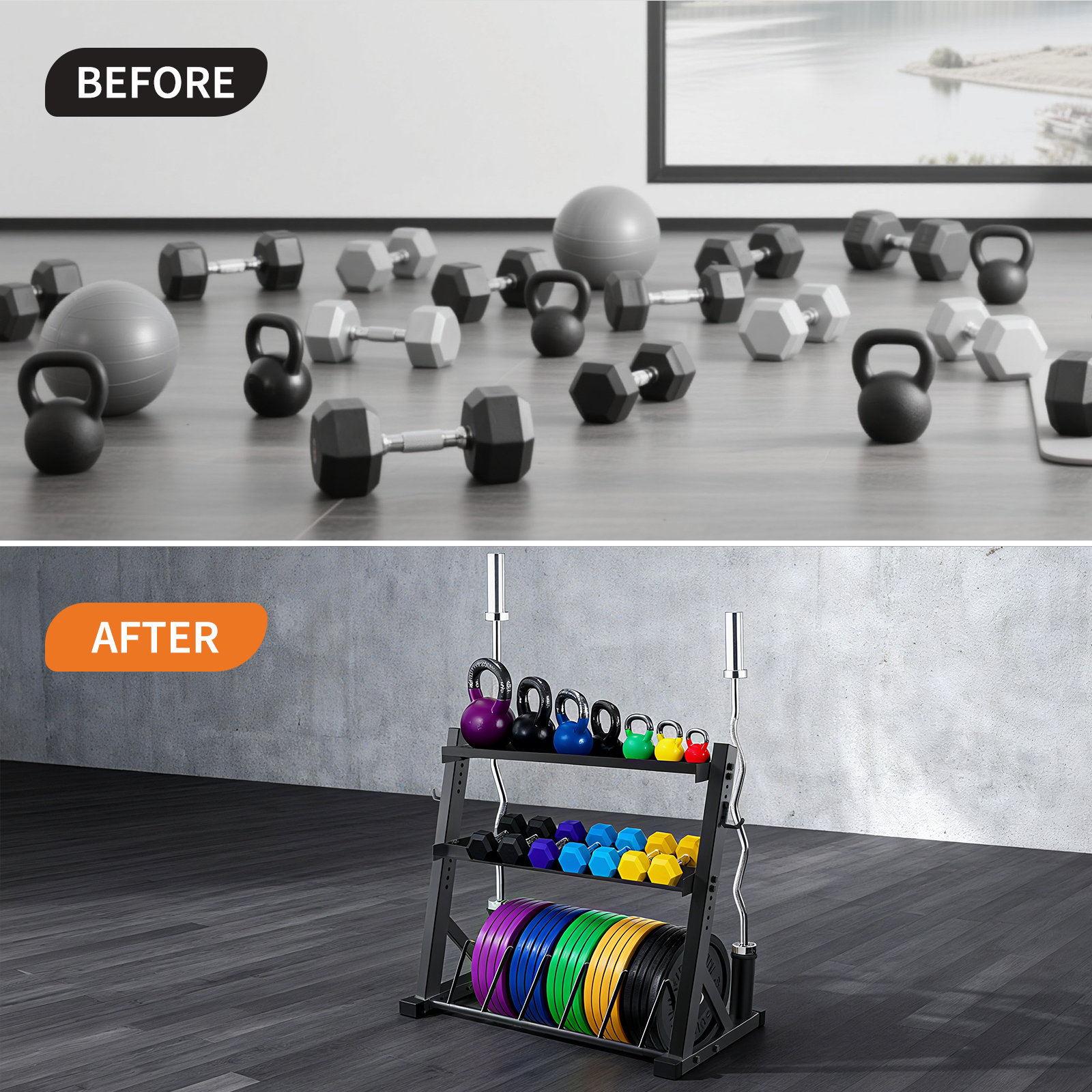 1000 lbs Carbon Steel Frame Durability