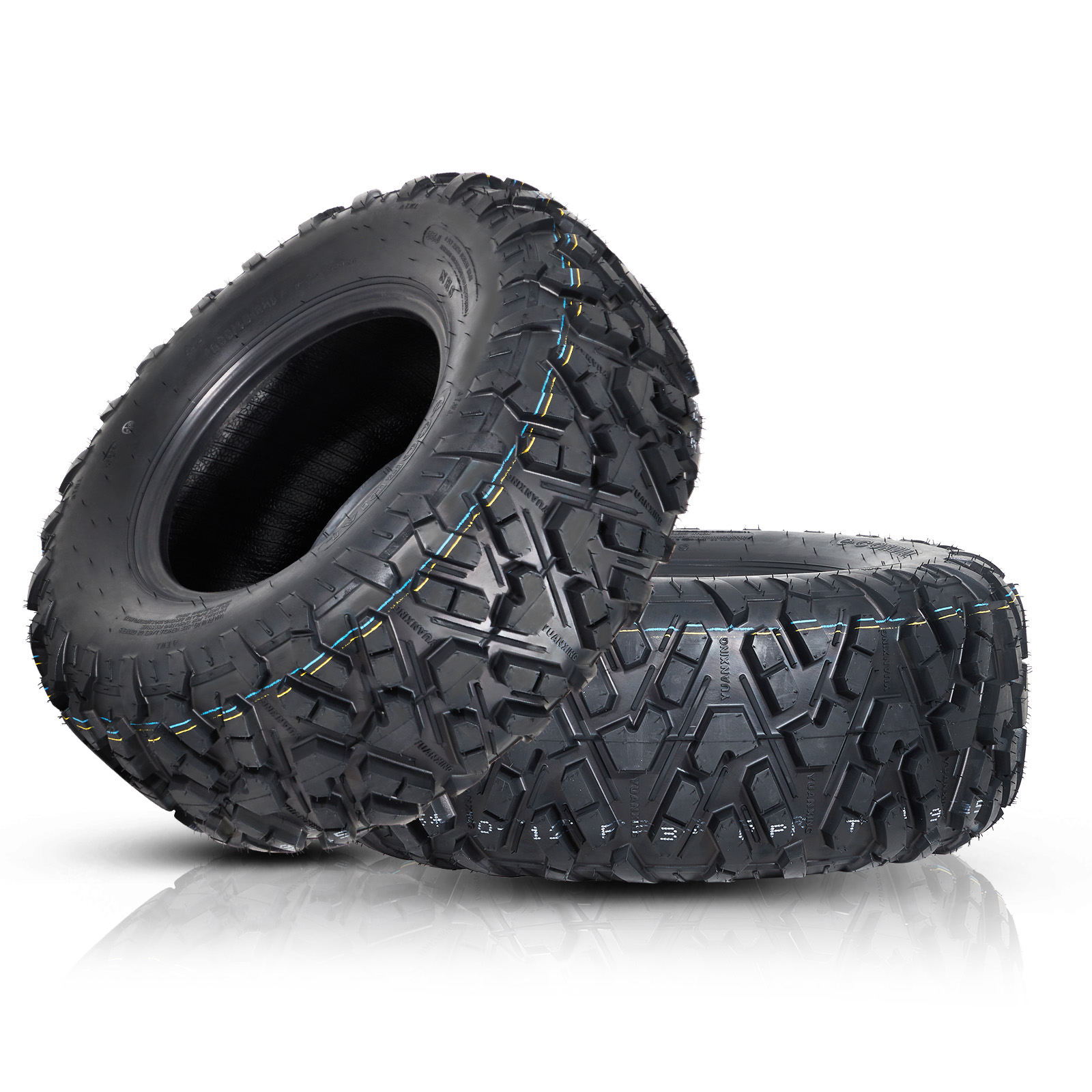 Set of 2 ATV UTV Tires Set All-Terrain 4 or 6PR Tubeless