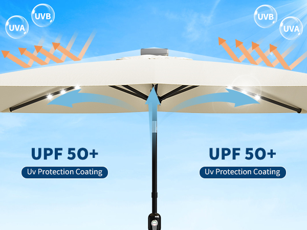 Tejido de poliéster beige con protección UV
