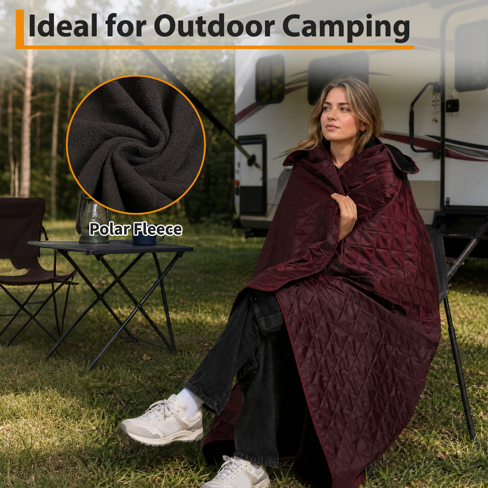 Hands-Free Cozy Cloak conversion with Snaps and Adjustable Hood