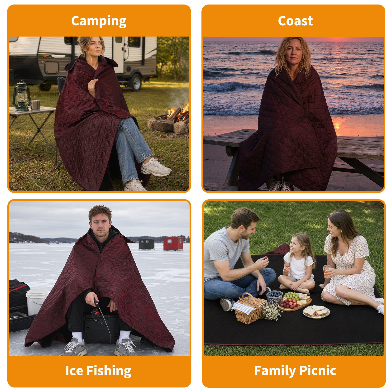 Multi-functional Wearable Outdoor Blanket Cloak System Presentation