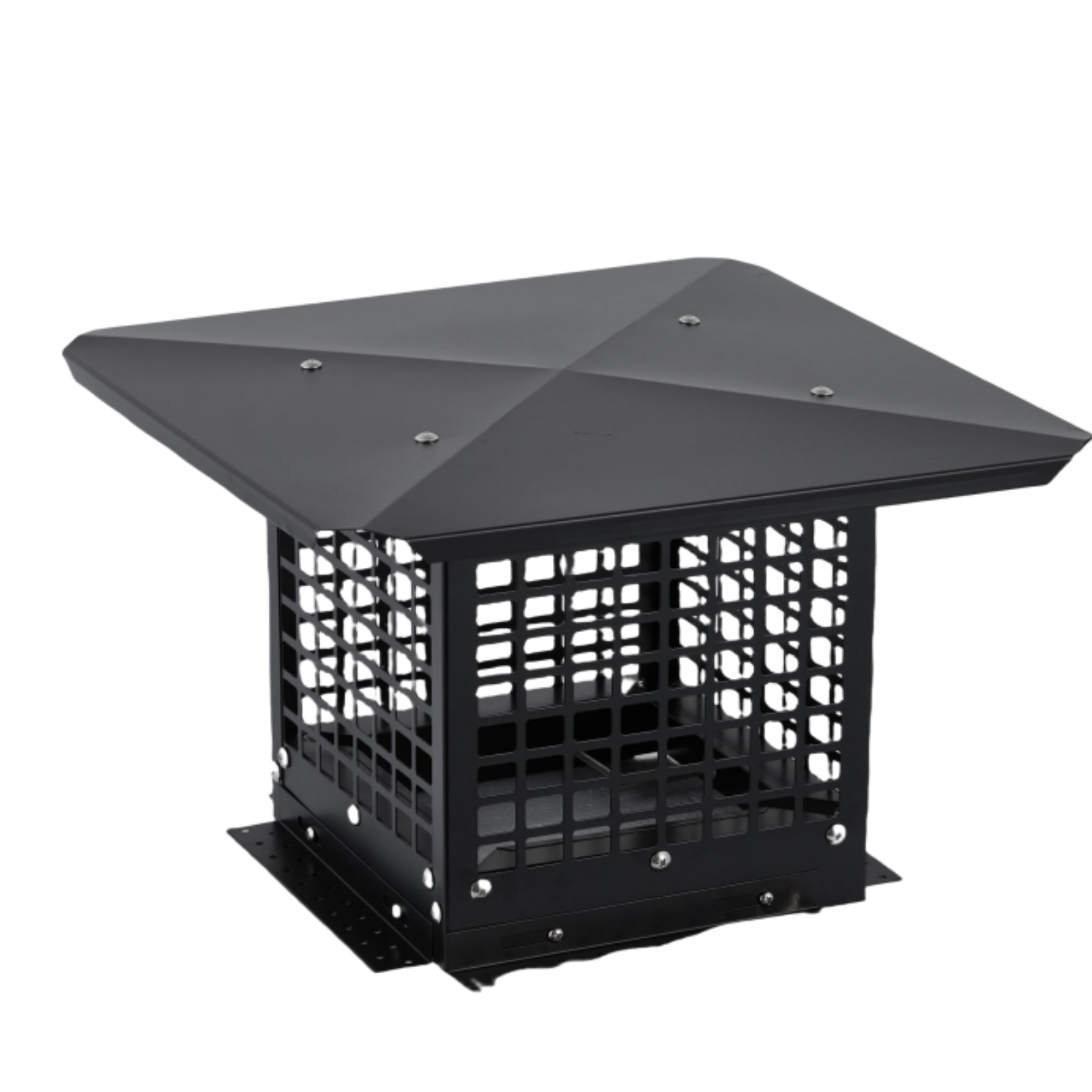 Square Chimney Cap – Adjustable Steel Mesh Spark Arrestor for Flue / Heavy Duty
