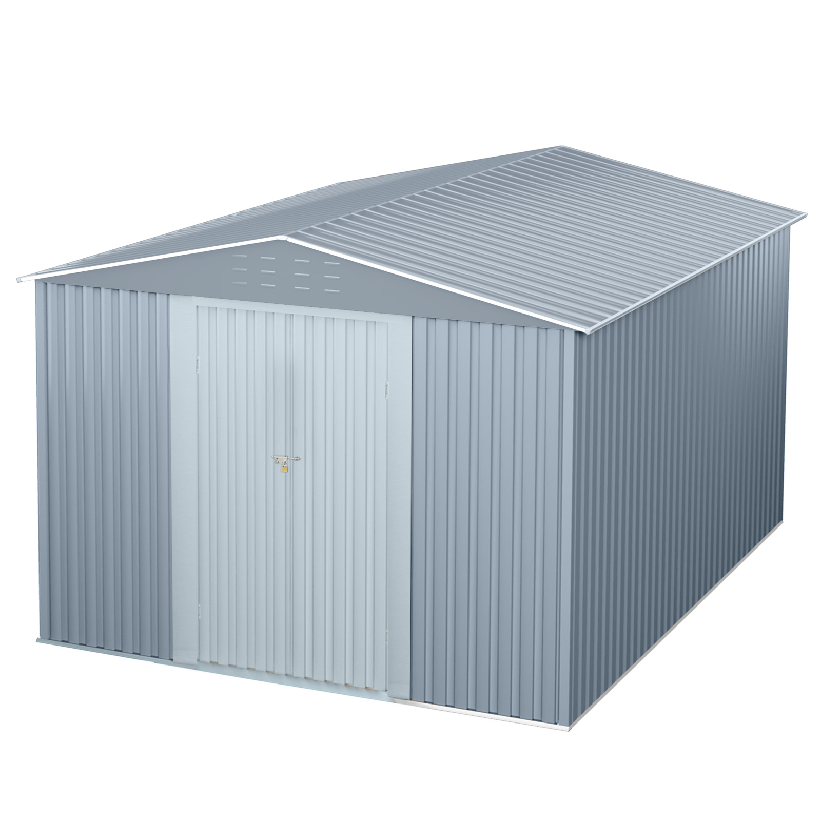 Garvee gray 10 x 12 ft outdoor metal storage shed