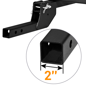 2-inch receiver compatibility close-up for hitch cargo carrier