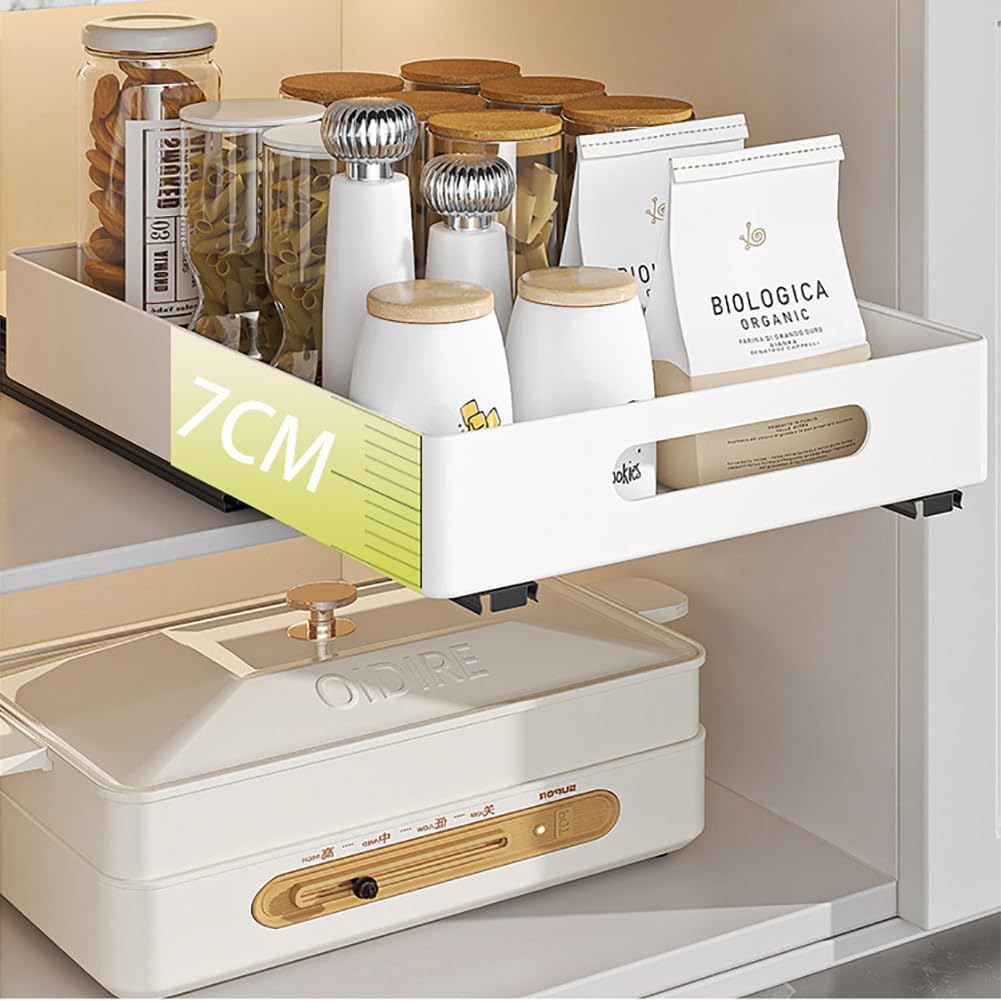 Pull Out Cabinet Organizer, Sliding Drawer Storage Basket for Kitchen Pantry - Produktbild 4