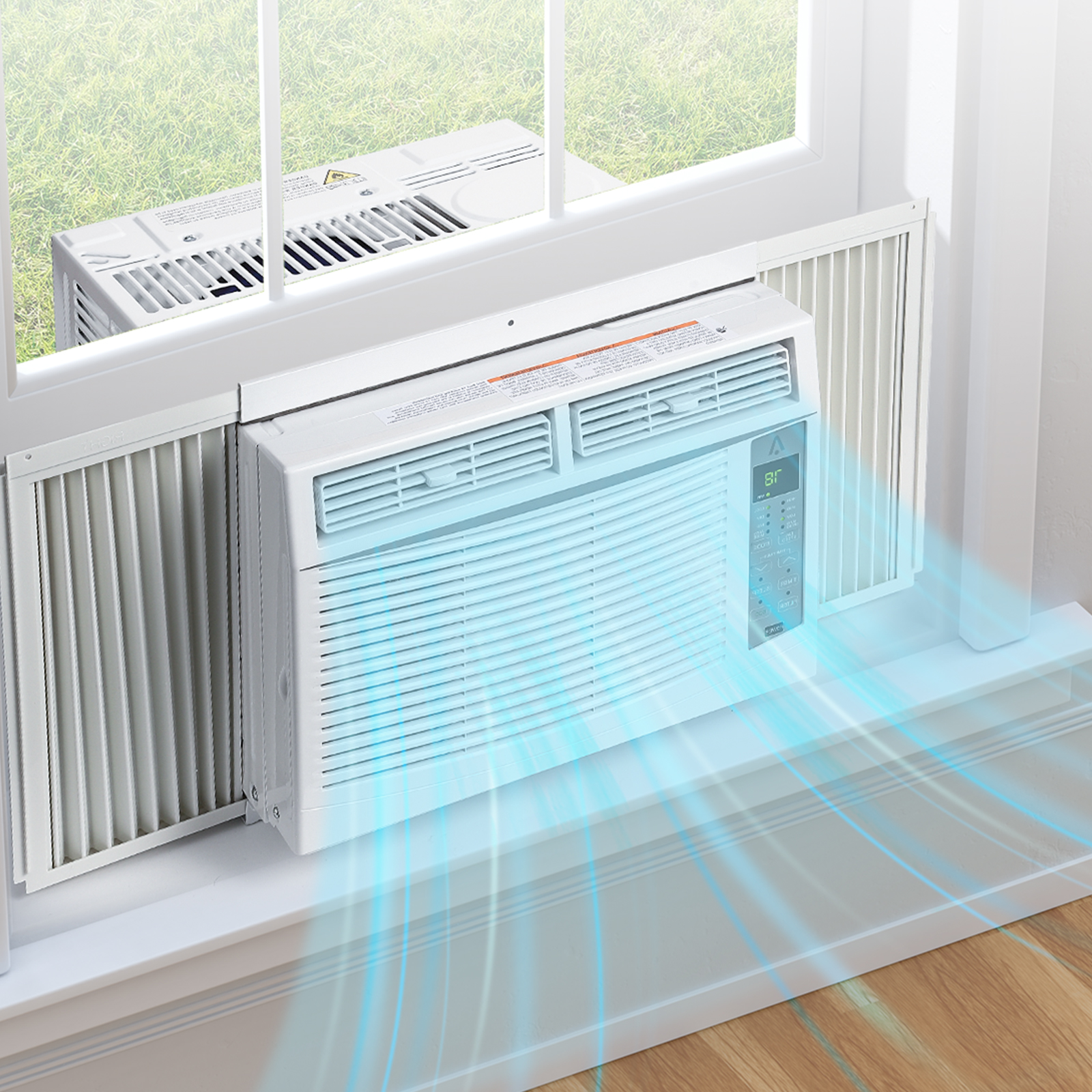 6000 BTU Window Air Conditioner with Remote 3-in-1 Window AC 115V for Bedroom