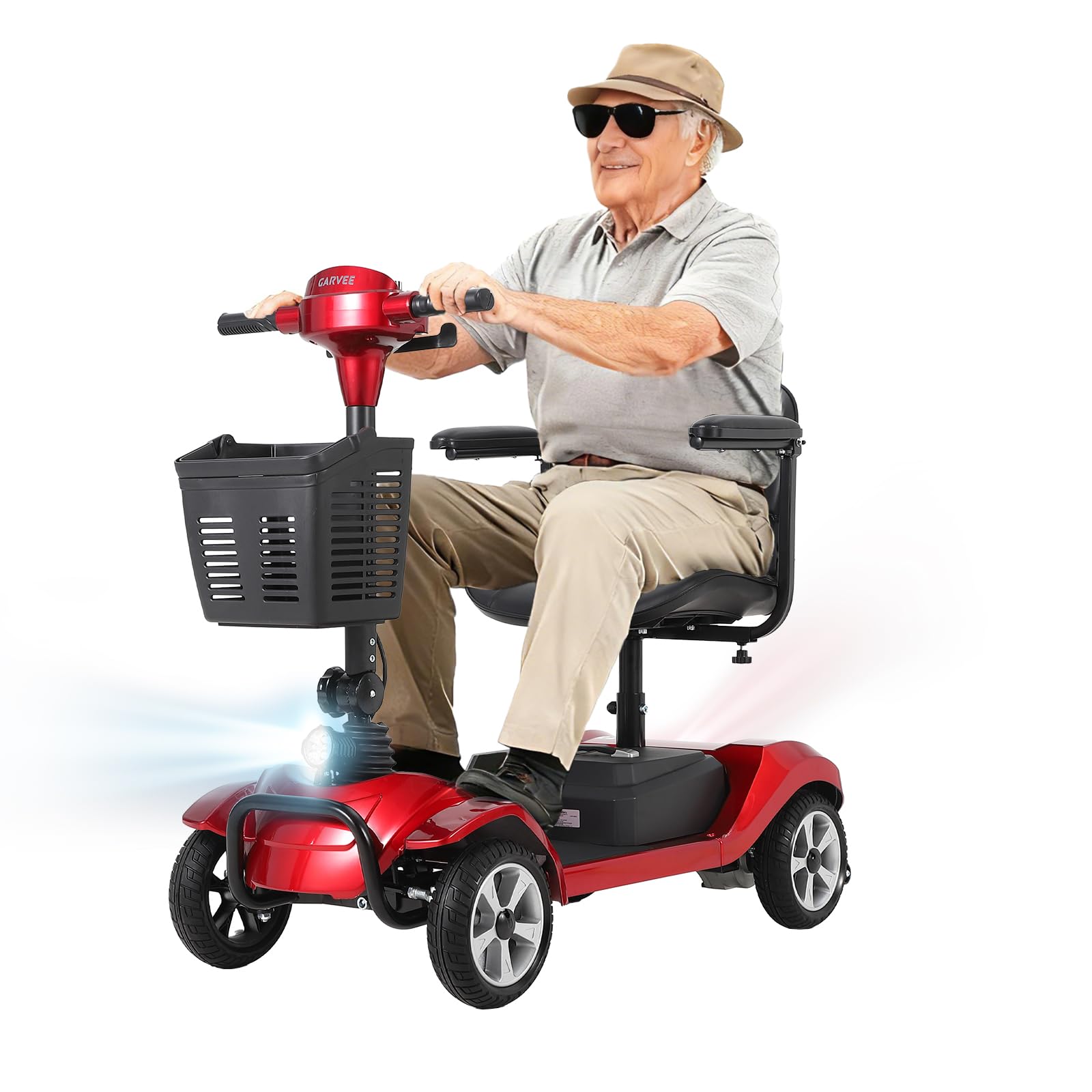 Foldable 4 Wheel Mobility Scooter Electric for Adults Seniors 330lb 20 Mile Rang