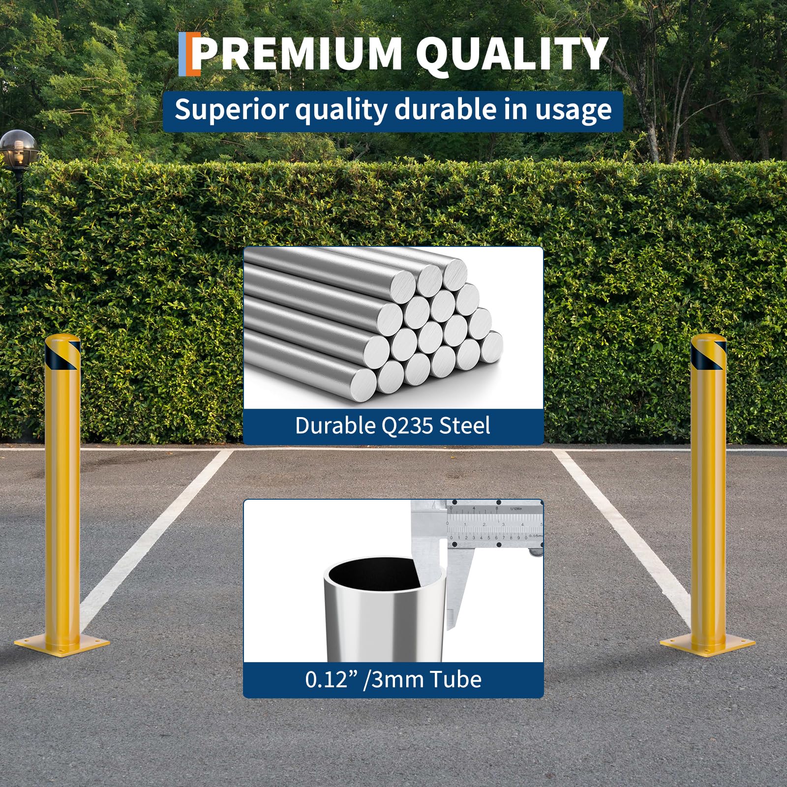Q235 Steel Construction with 0.12 Inch Thick Wall