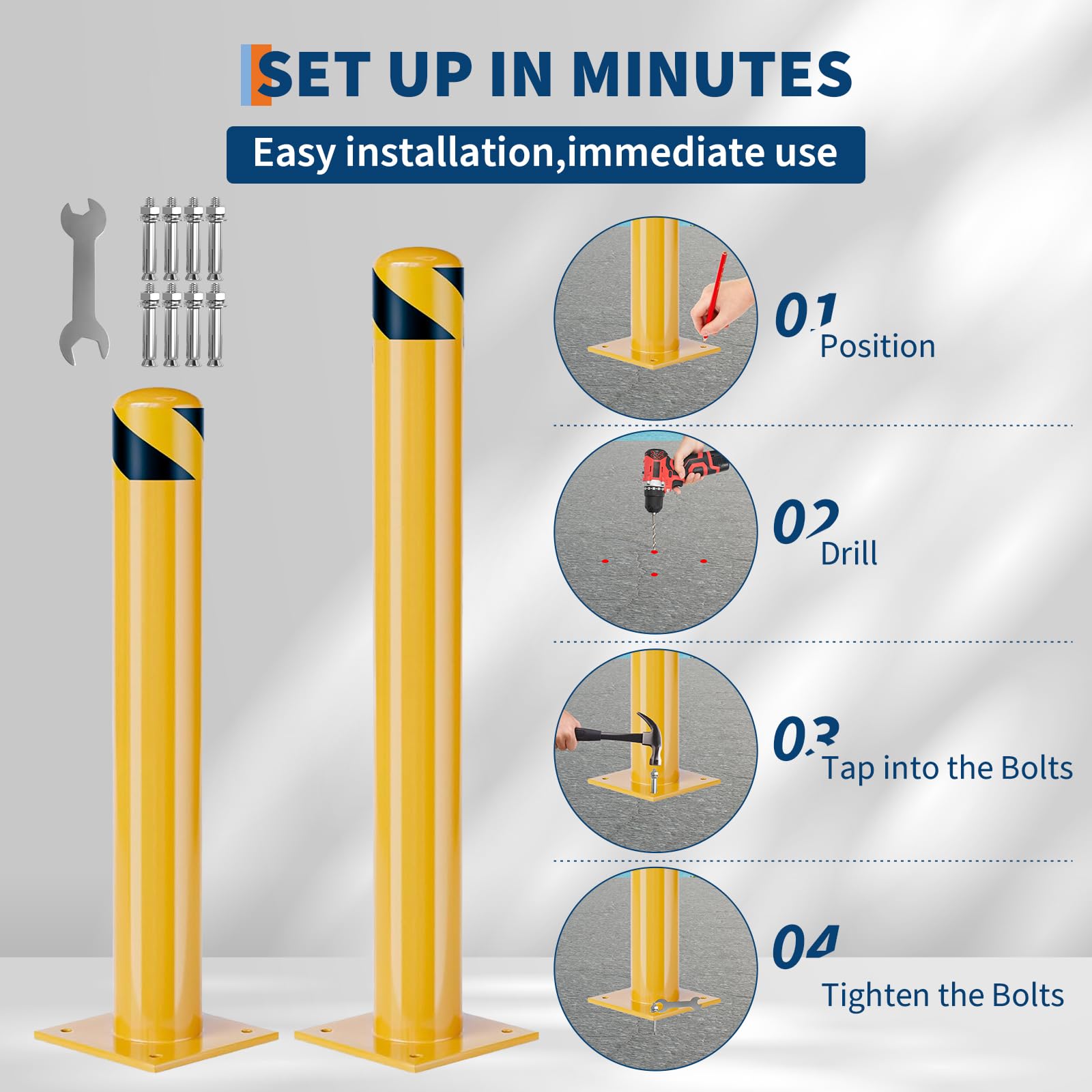 Versatile Safety Protection for Parking Lots Warehouses and Building Entrances