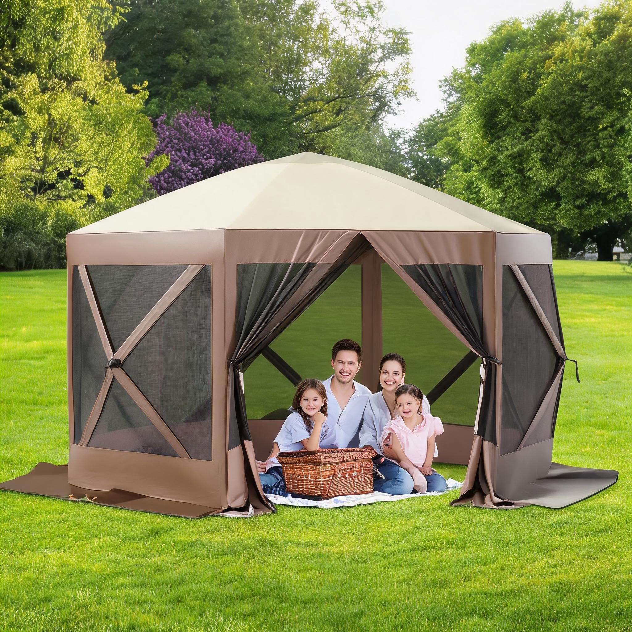 Gazebo stability kit with ropes stakes and reinforced frame