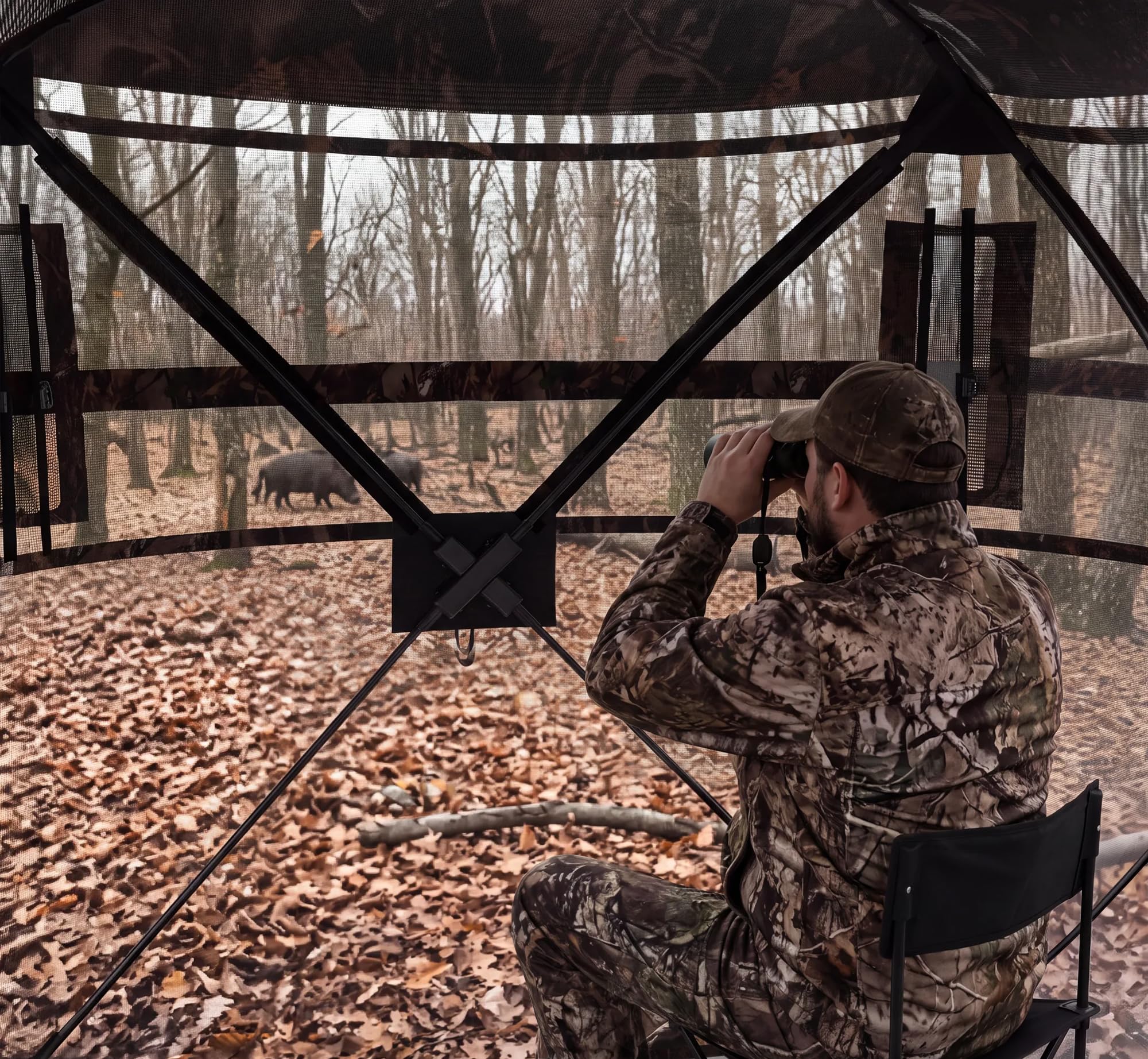 58x58x66 Hunting Ground Blind - Model PSS_33QD5ALH Hero View