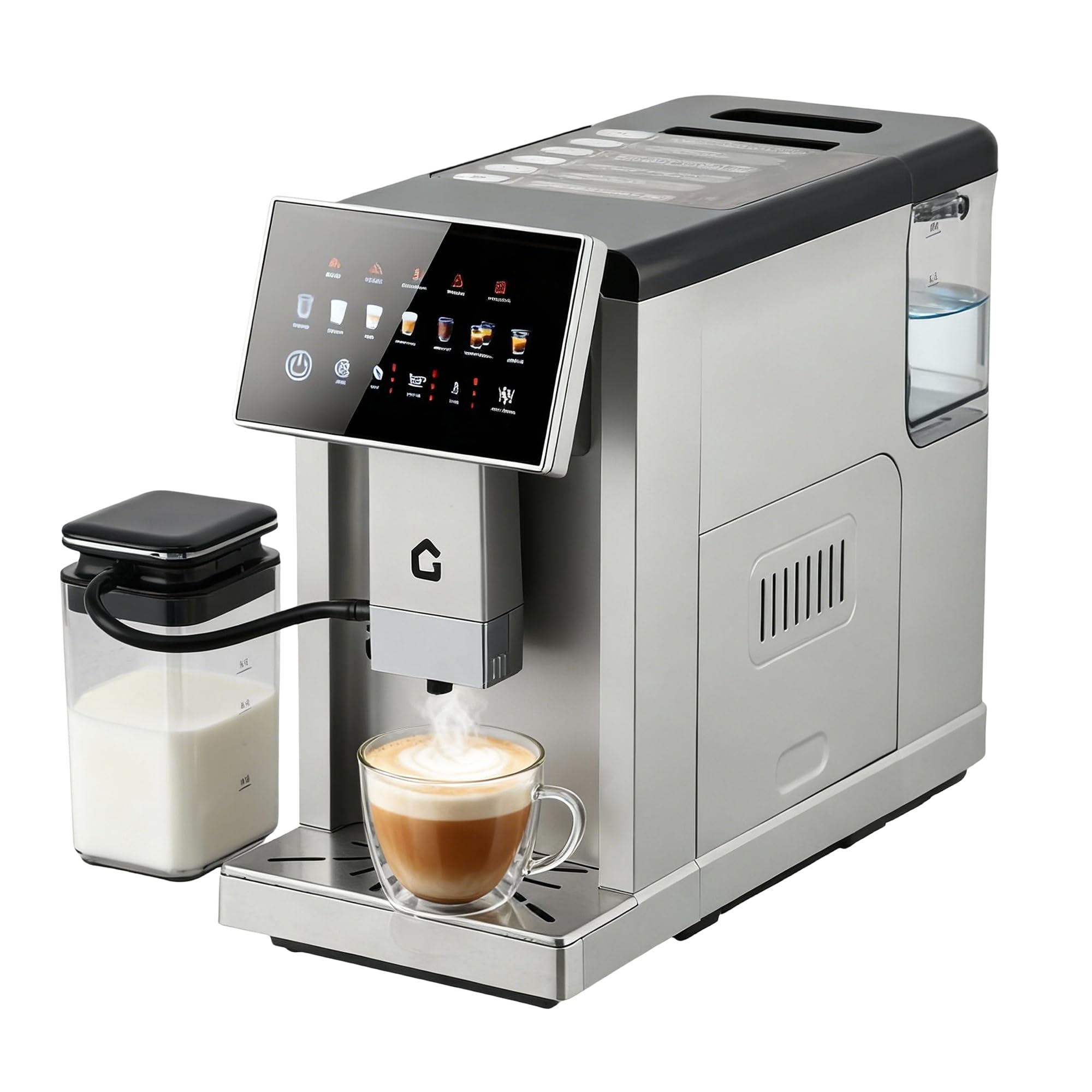 20 Bar Super Automatic Espresso Machine with Built-in Grinder & Milk Frother US
