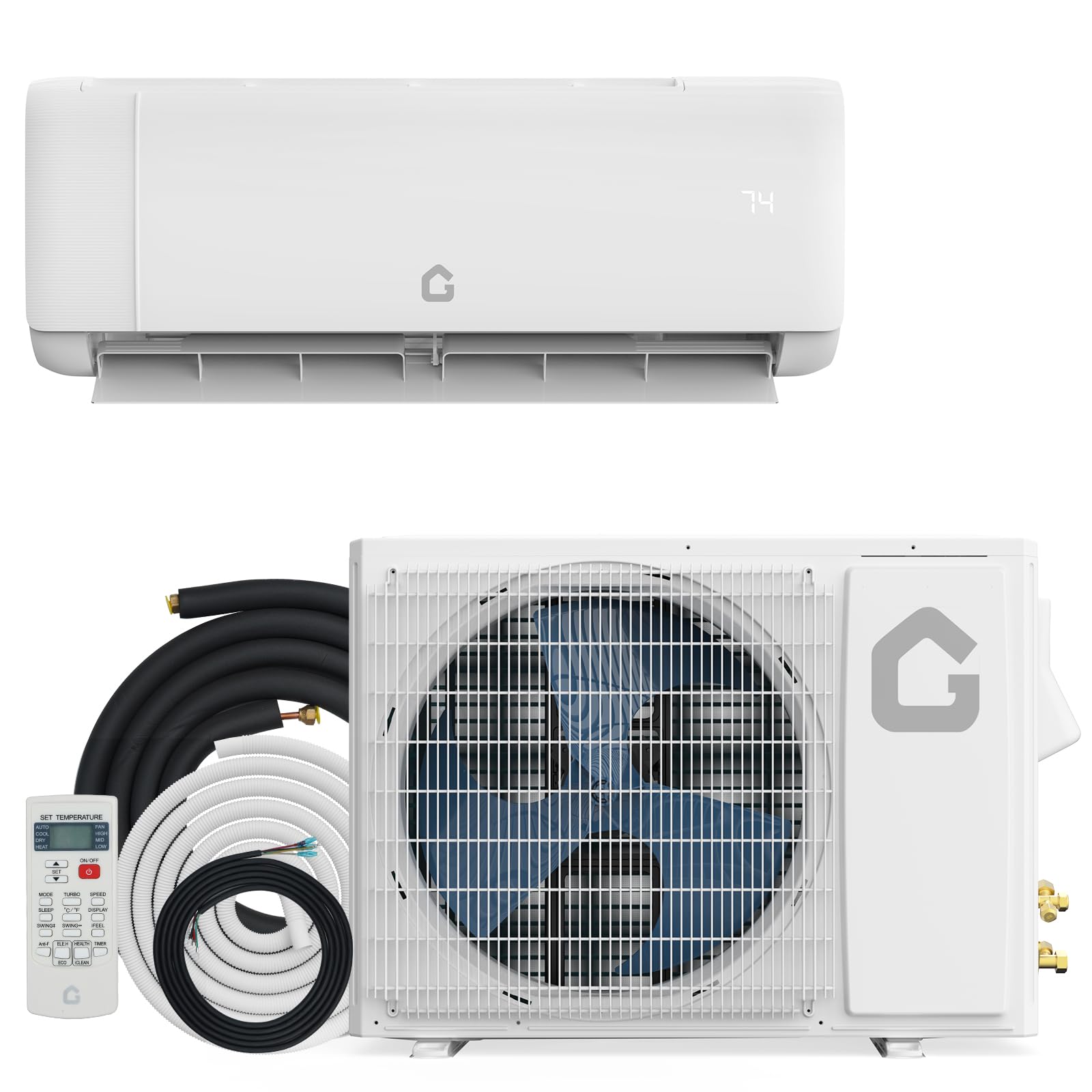 12000 BTU Mini Split AC Heat Pump 22 SEER2 115V Ductless Inverter Alexa