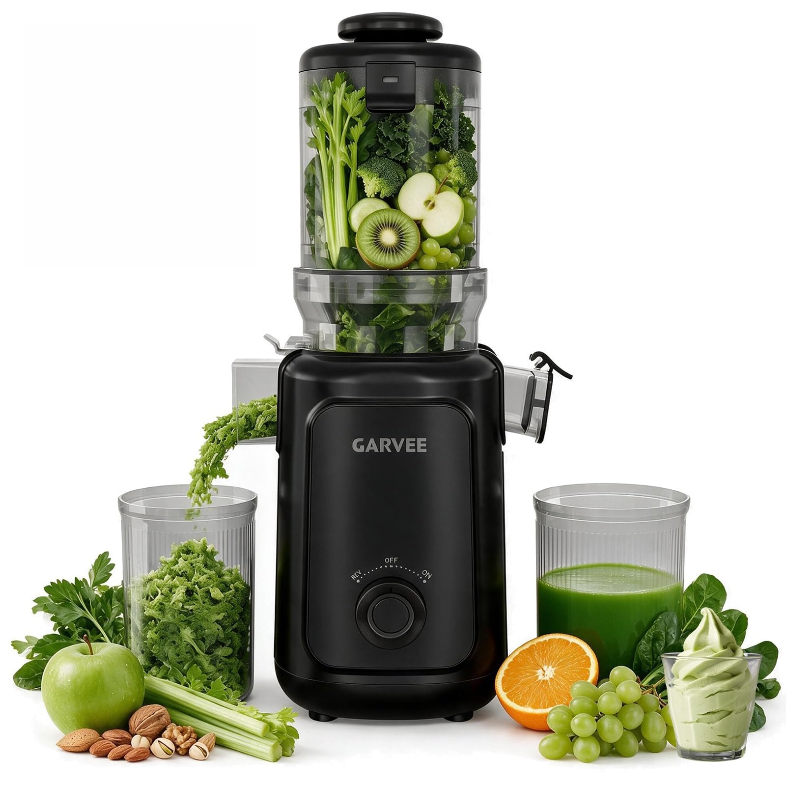 Estrattore di succo a freddo con bocca da 11 cm e motore 150 W
