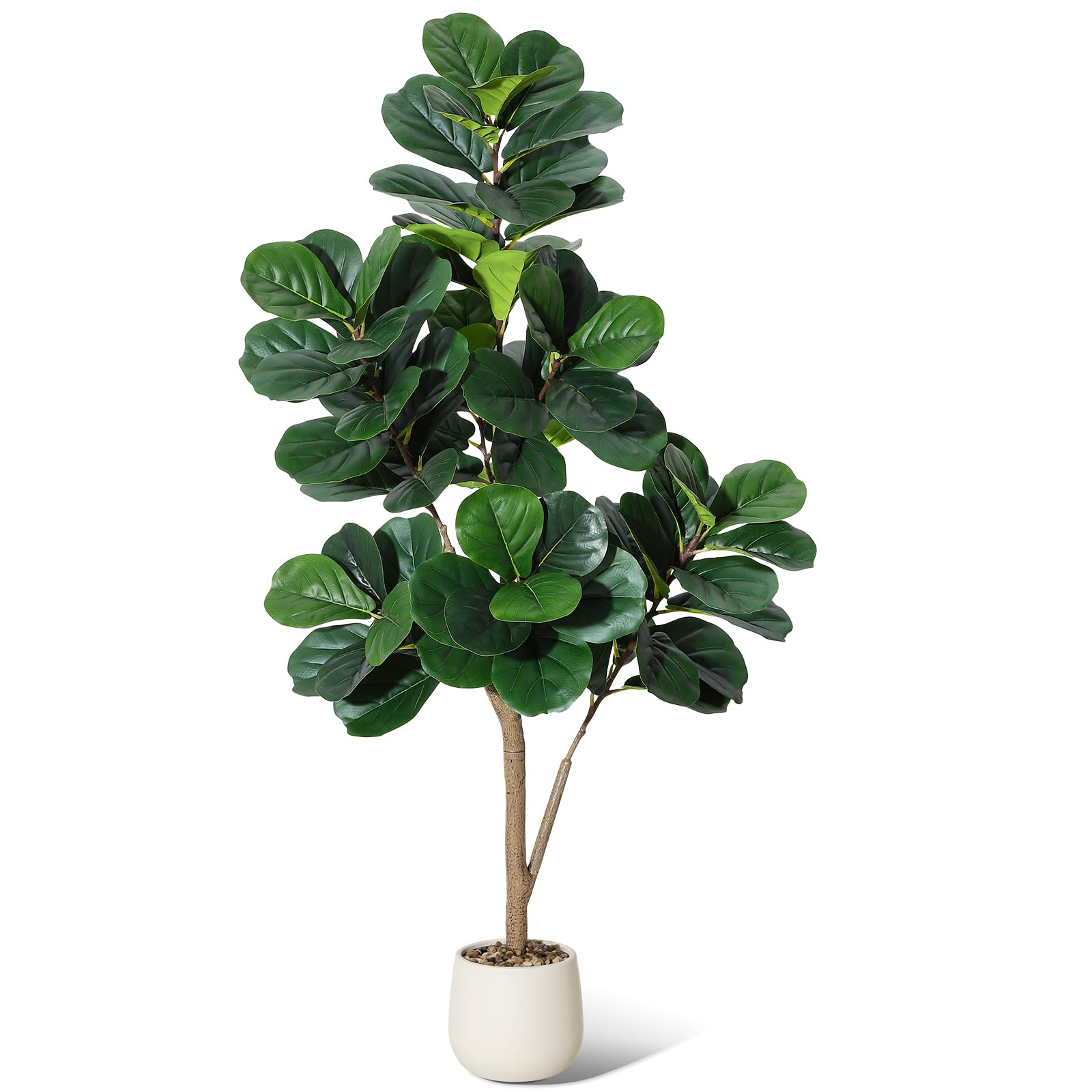 Artificial Fiddle Leaf Fig Tree Faux Ficus Lyrata Floor Plant Multiple Heights