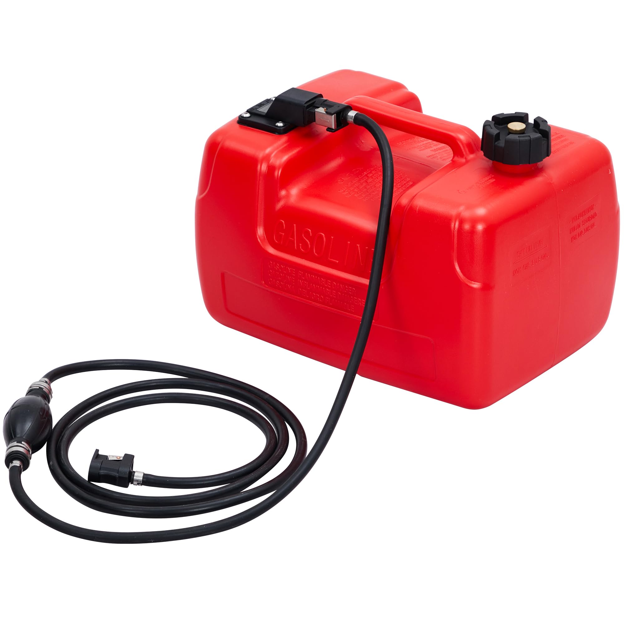 12-55L Marine Fuel Tank Outboard Gas Tank Portable with Gauge 9.8ft Hose Kit