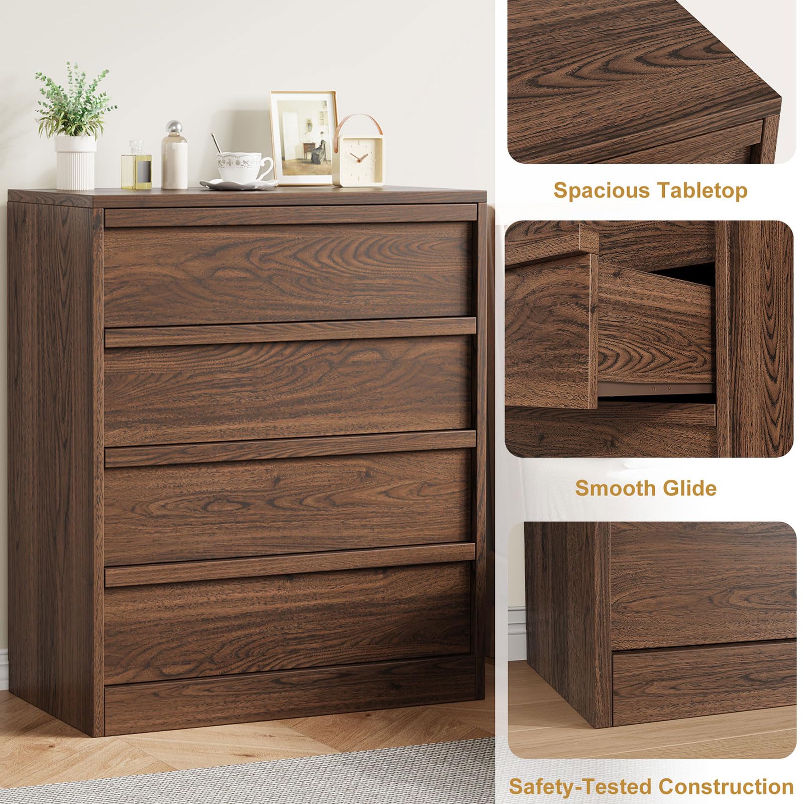 3 4 5 7 Drawer Dresser Bedside Cabinet Table with Large Storage End Table Chest - Produktbild 5