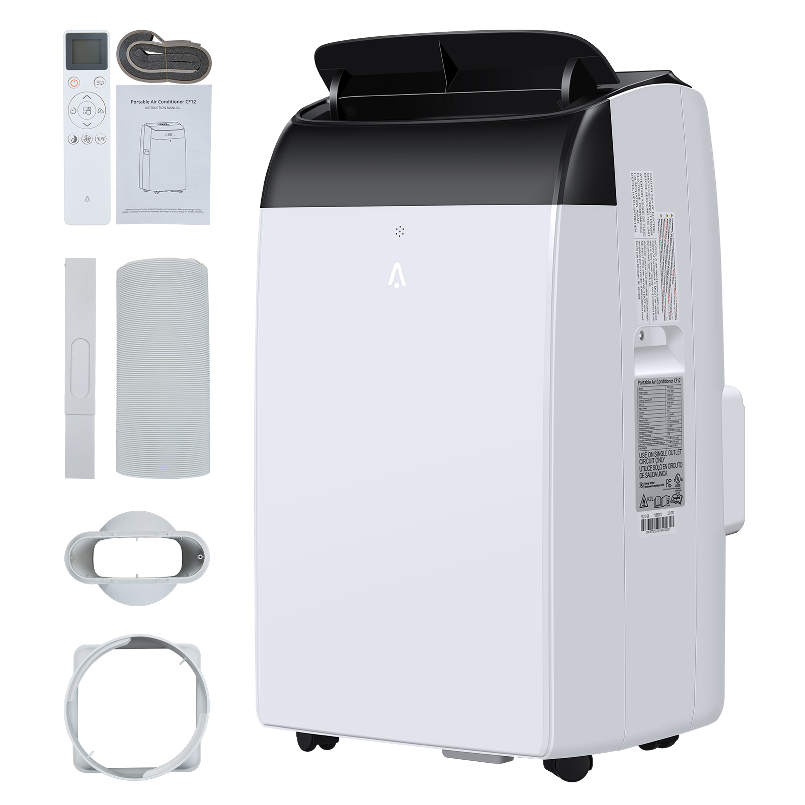 12,000 Btu Small Air Conditioner 3-In-1 Modes Ac Units 550 Sq.Ft Remote Control
