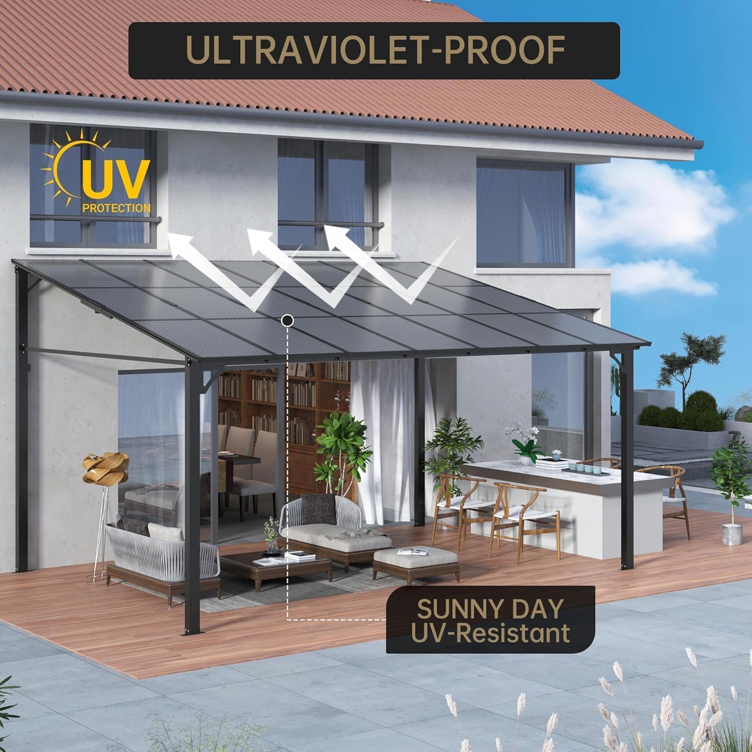 Weather-resistant gazebo rated for wind and snow