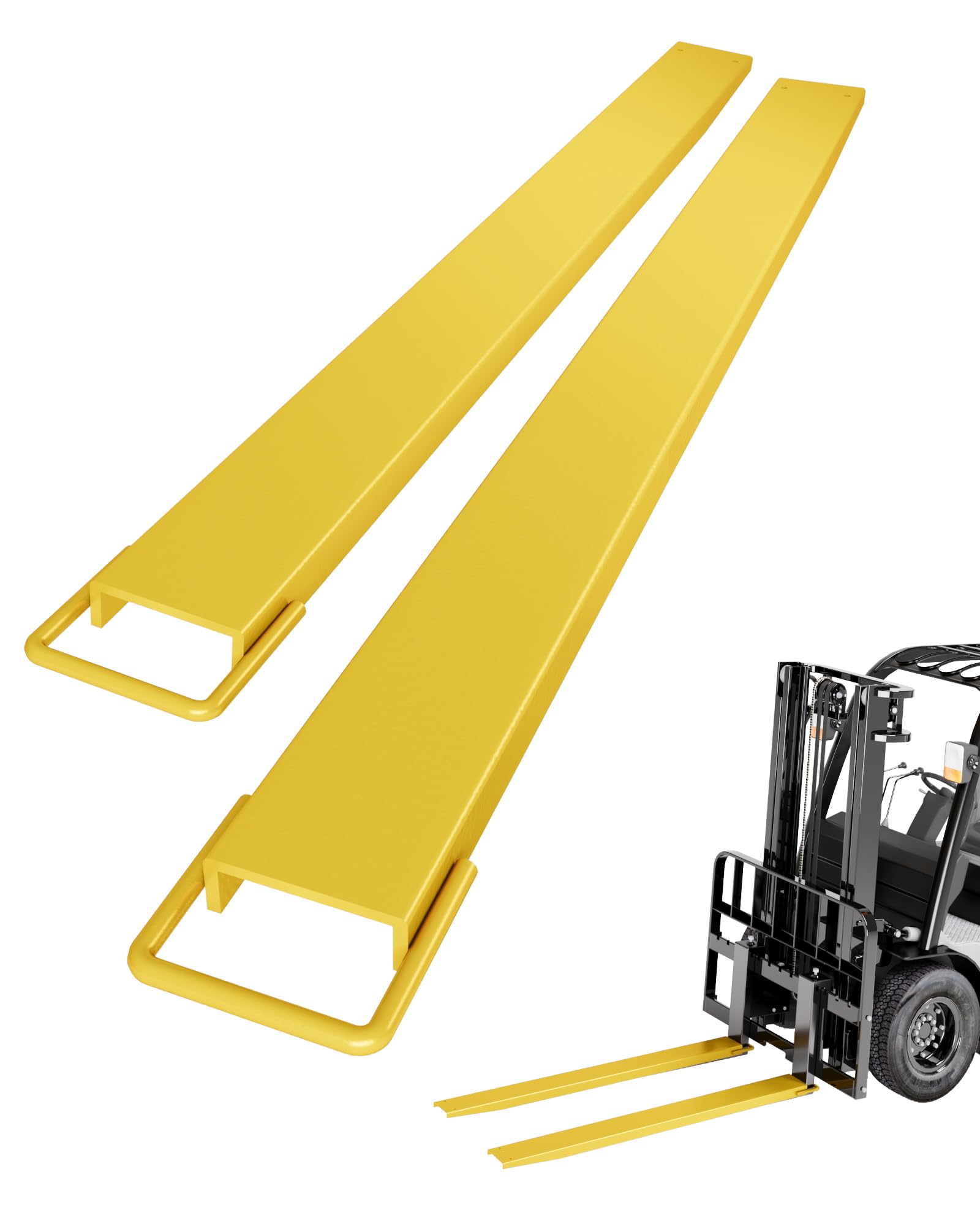 Heavy Duty Pallet Fork Extensions for Forklift Trucks - 5.5" Wide, 4600 lbs