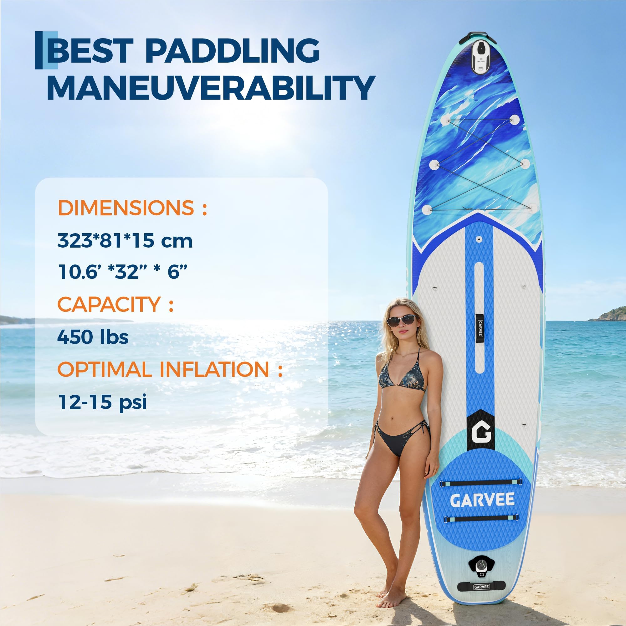GARVEE Inflatable Stand Up Paddle Board Main View
