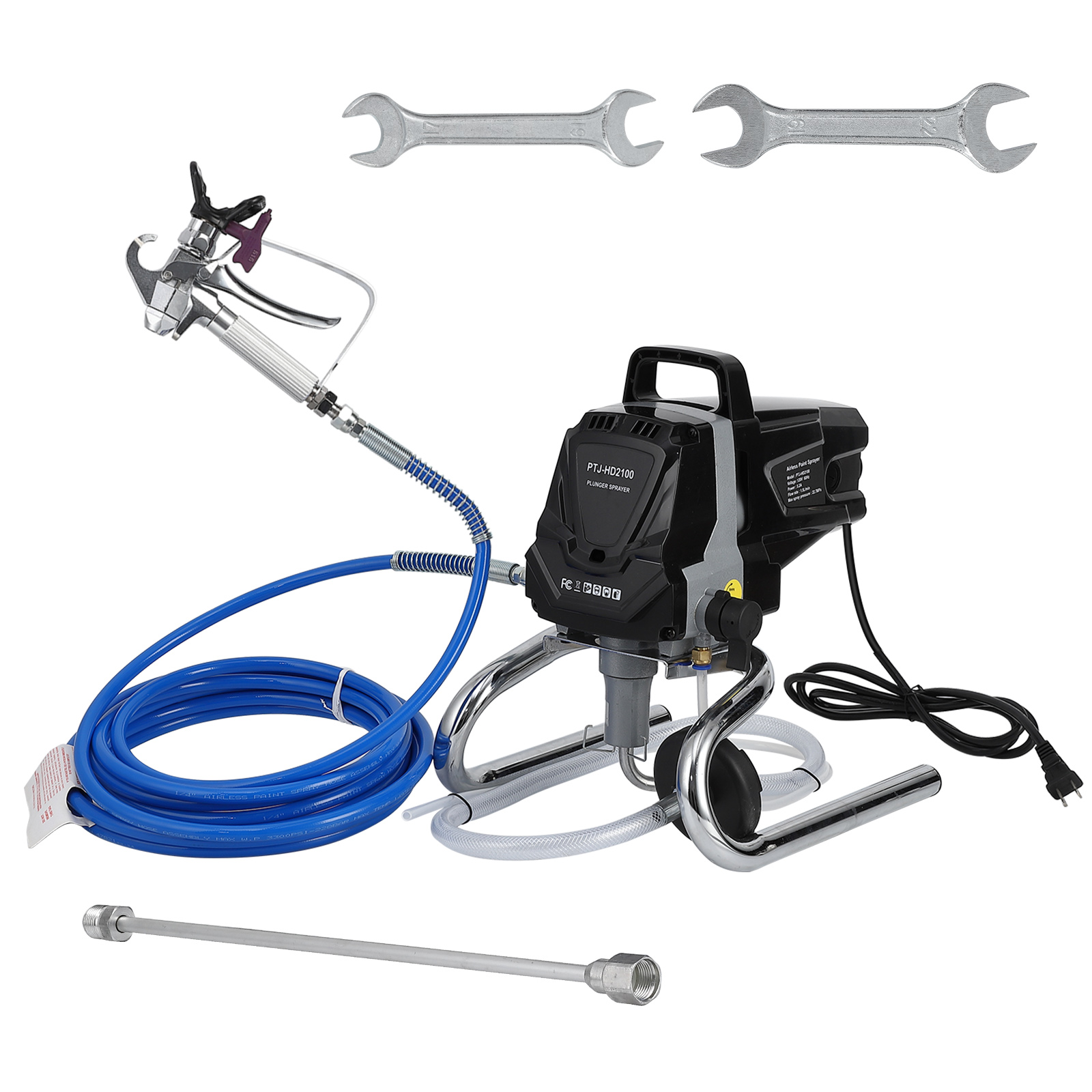 1010W Airless Paint Sprayer 3000 PSI 20″ Extension Rod Electric Spray Gun Wall