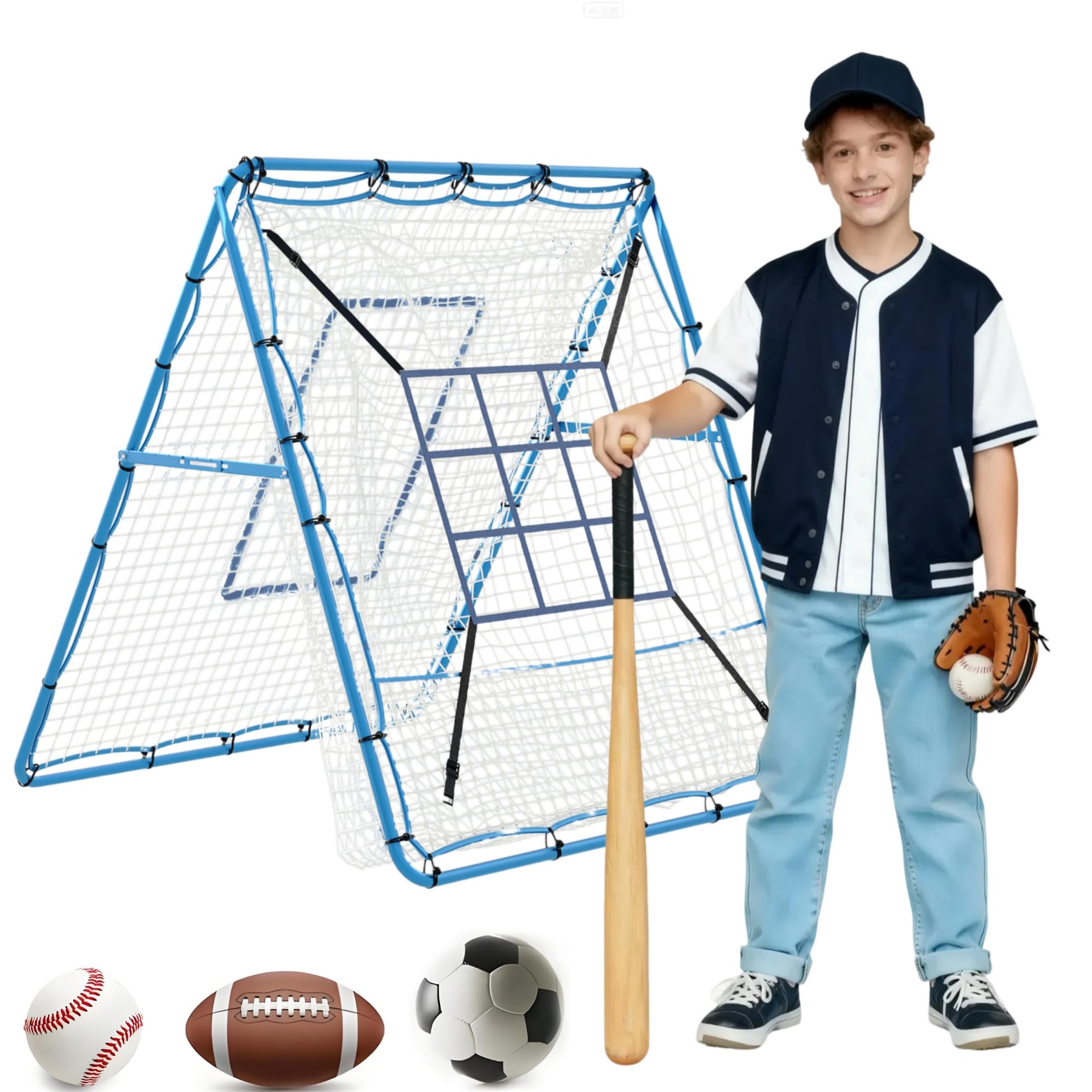 Garvee 5x4ft Baseball Softball Rebounder Net - Pro Solo Training