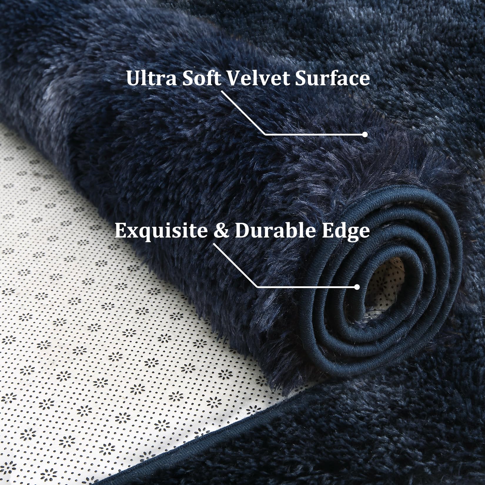 Ultra Soft Shag Area Rug, Cozy Washable Fuzzy Carpet Non-Slip Backing Home Decor