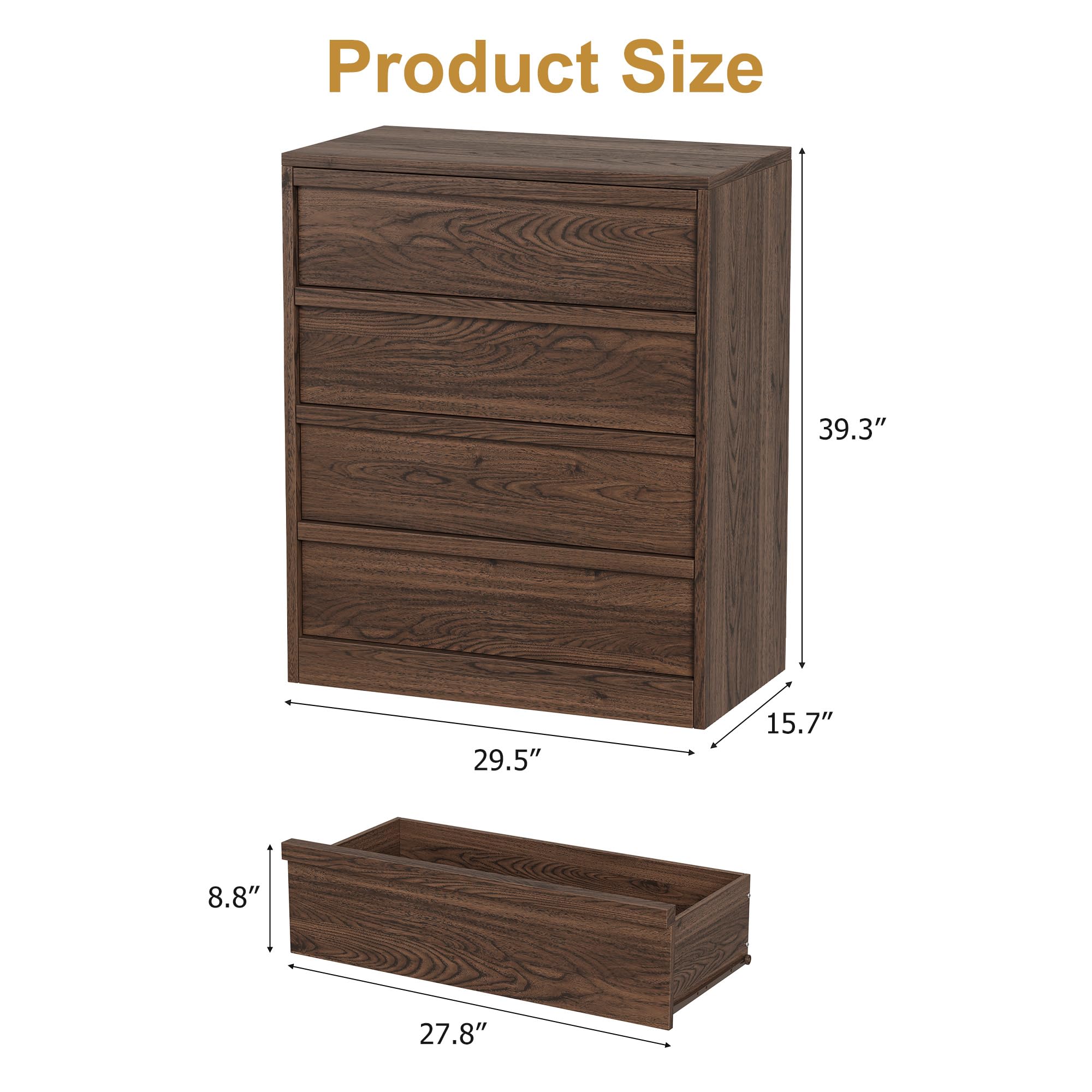 3 4 5 7 Drawer Dresser Bedside Cabinet Table with Large Storage End Table Chest - Produktbild 1